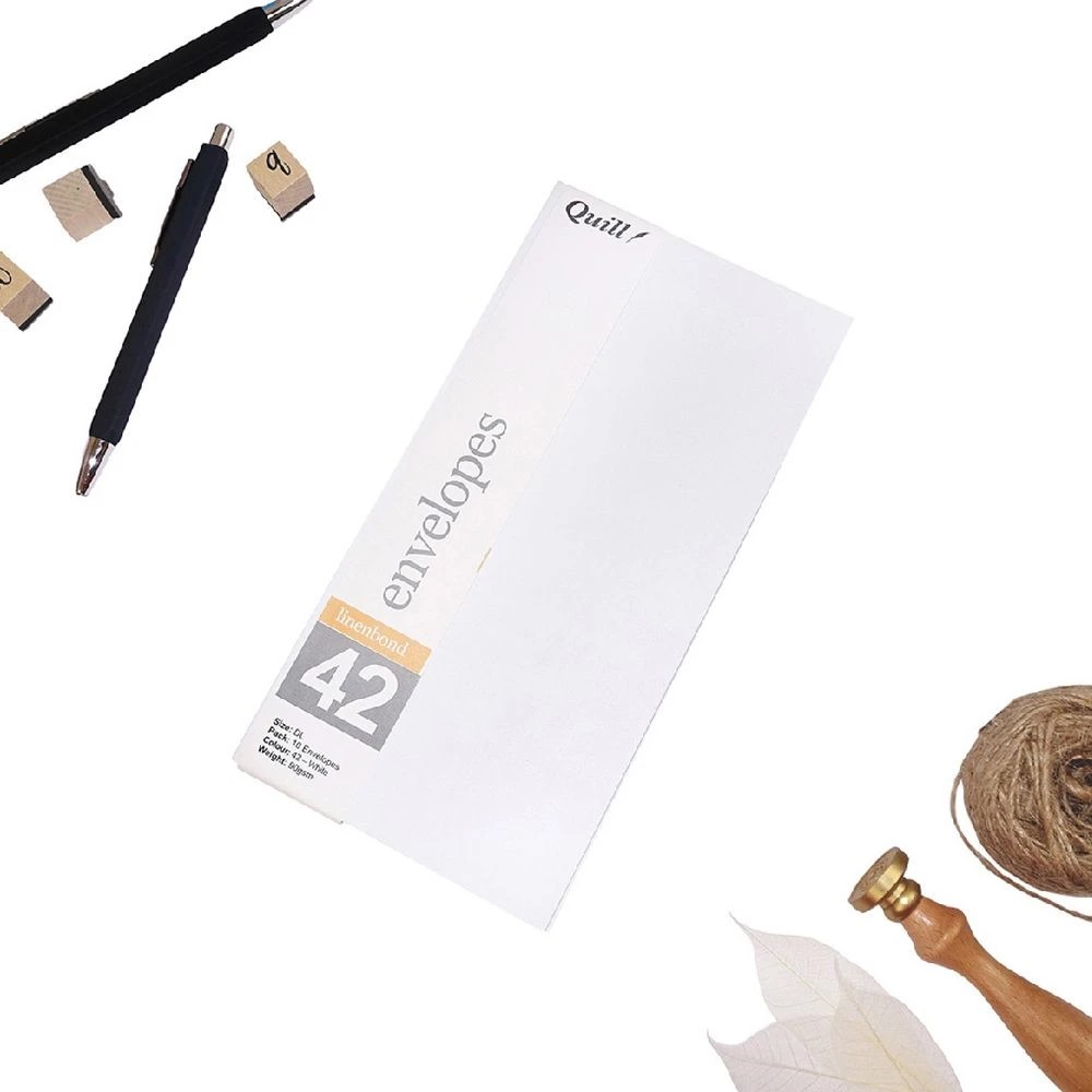 3 Quill Linen Bond C6 Envelopes White 10 Pack, 3 of 4