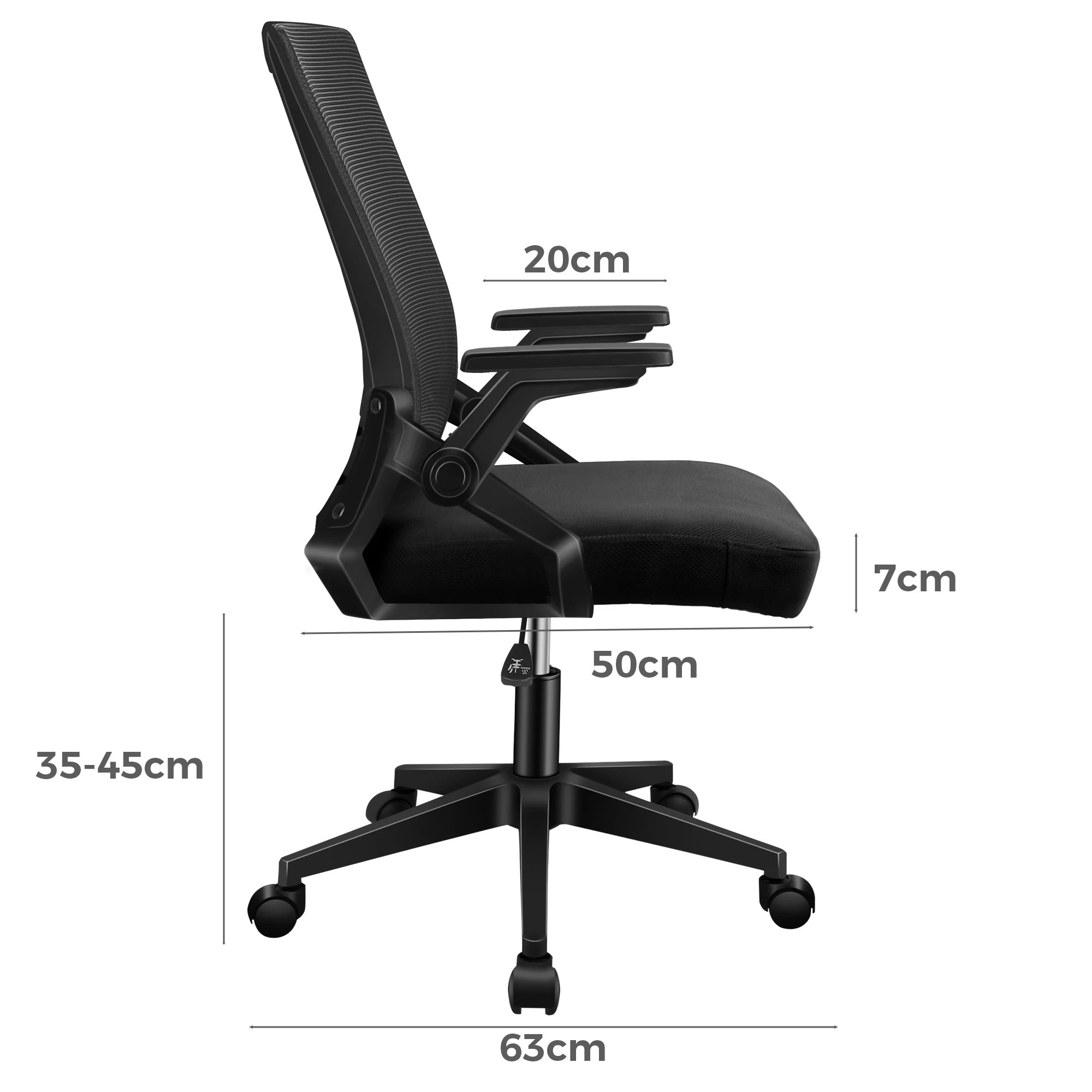 5 Alfordson Mesh Office Chair Executive Computer Fabric Seat Gaming Racing Work - Black, 5 of 10
