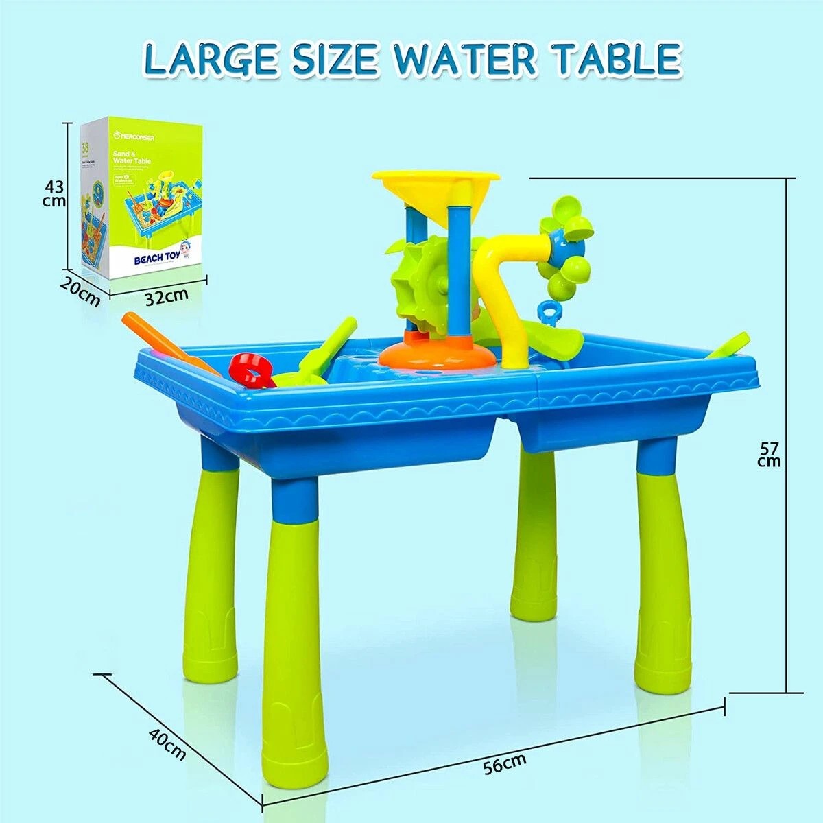 3 AUSWAY 2in1 Water Sand Table Kid Sandpit, 3 of 3
