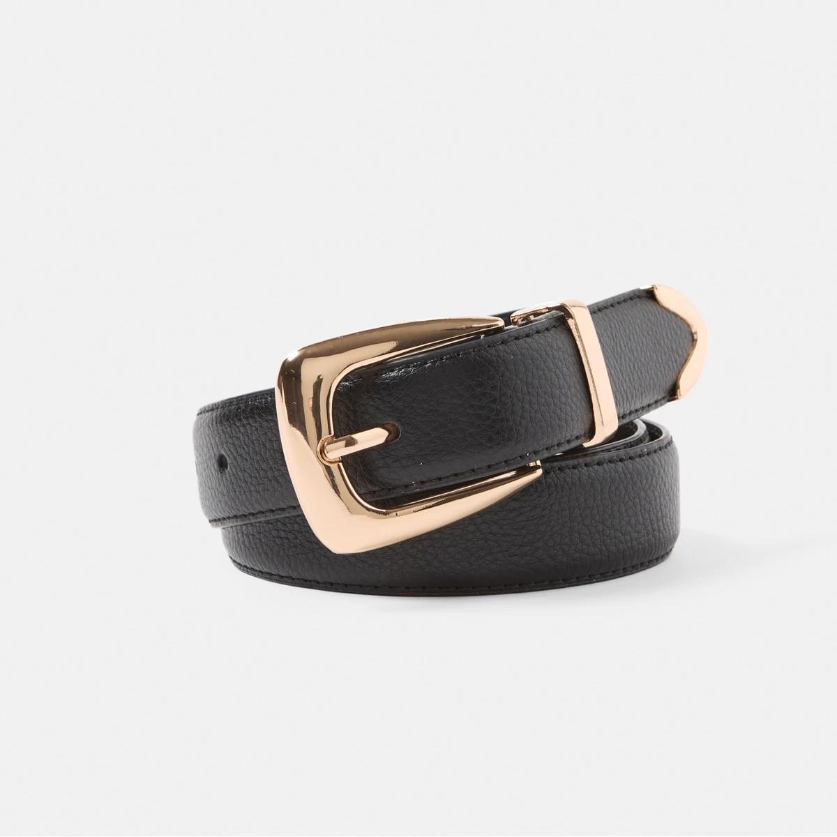 1 Statement Buckle Belt BLACK, 1 of 6