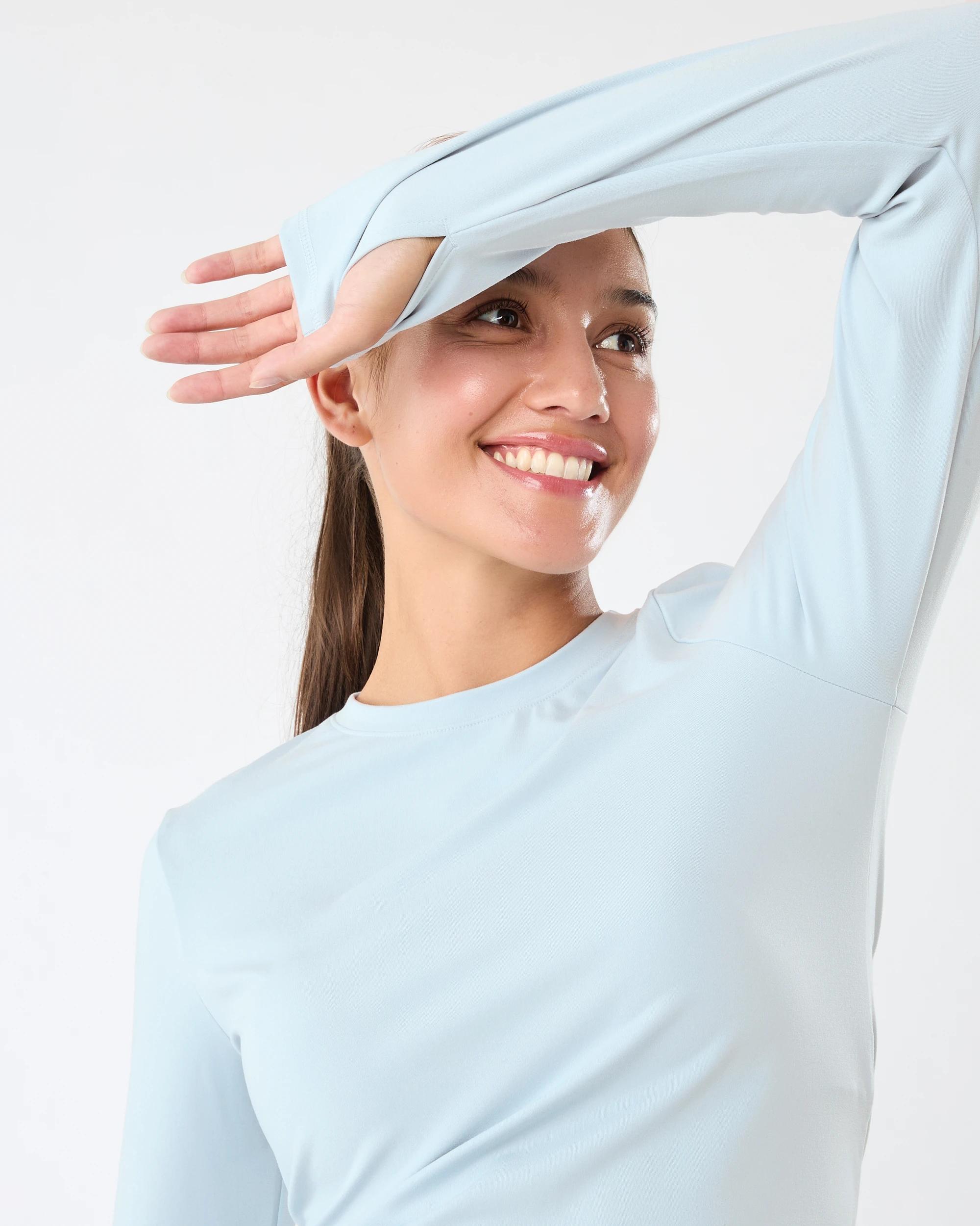 4 Active Womens Long Sleeve Ultrasoft Top Seashell, 4 of 7