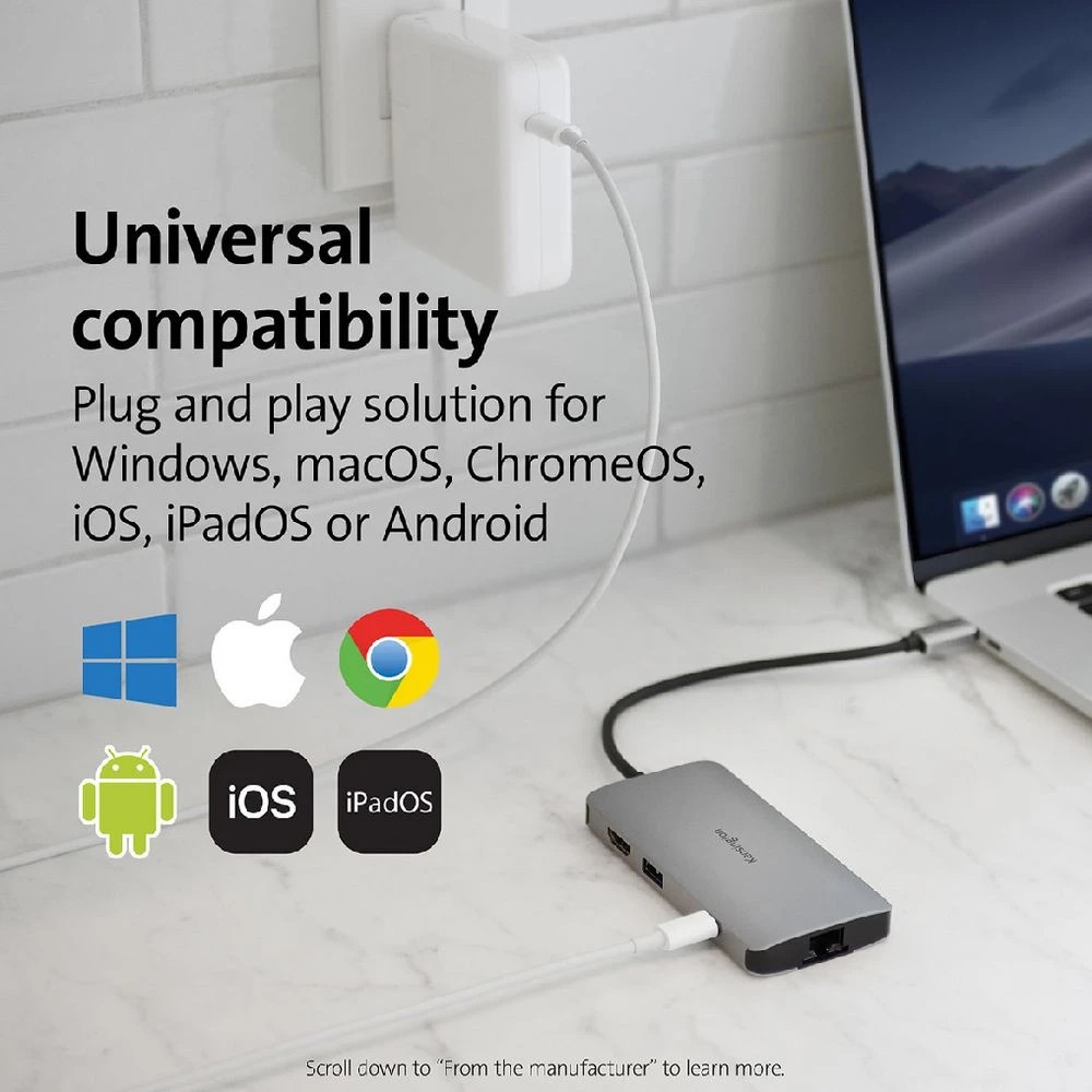 8 Kensington UH1400P USB-C 8-in-1 Driverless Mobile Hub, 8 of 9