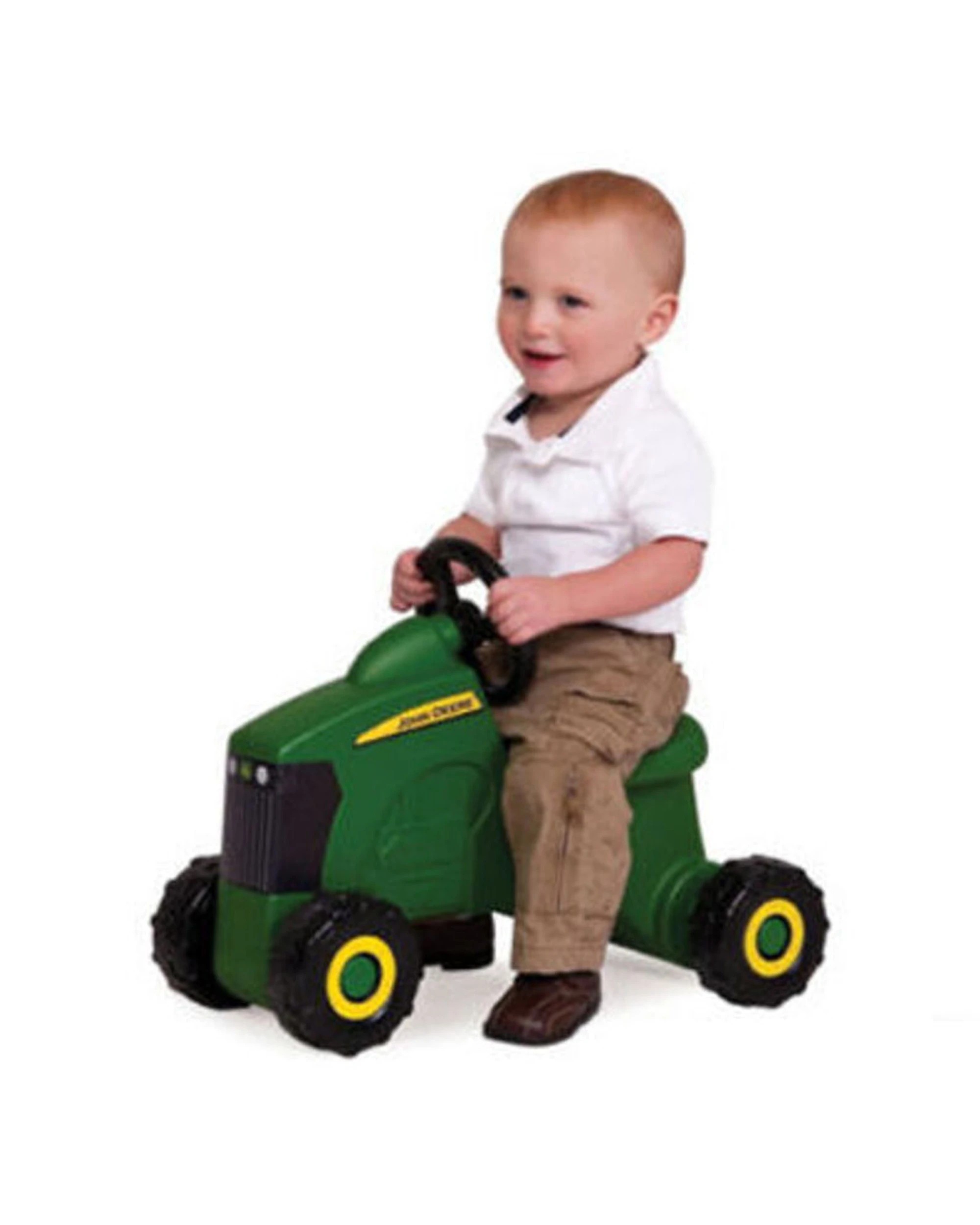 1 John Deere Foot To Floor Tractor Ride On Toy Stable Design For Kids - Green, 1 of 2