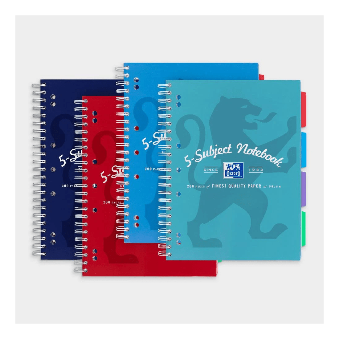 5 Oxford A4 5 Subject Notebook 200 Page with Scribzee Turquoise, 5 of 5