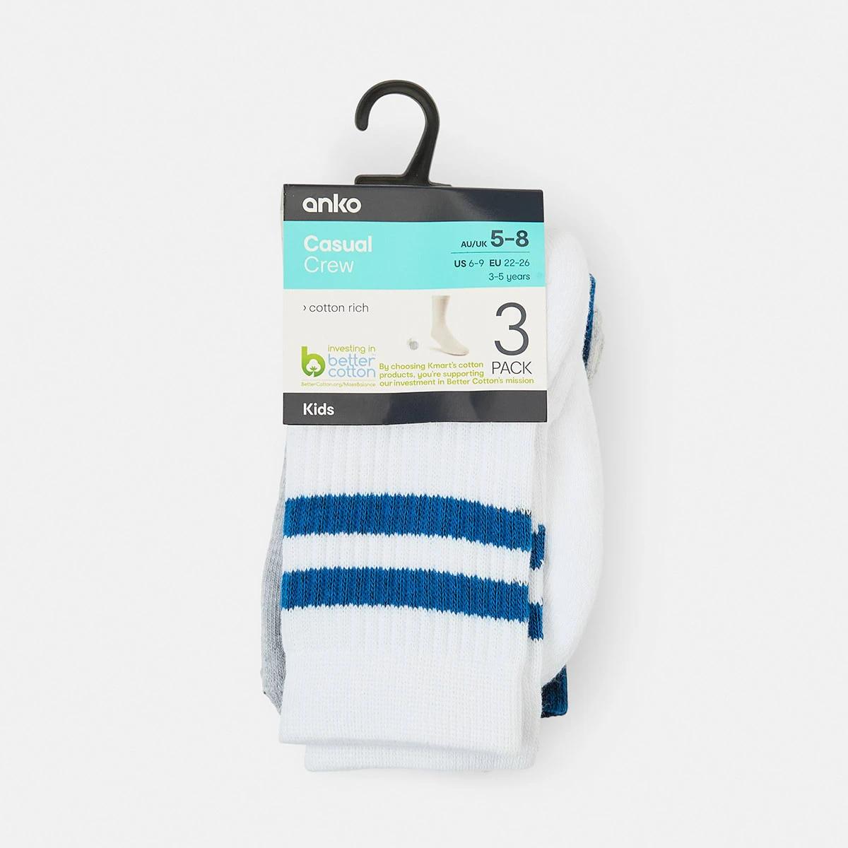 1 3 Pack Crew Socks Tie Dye, 1 of 3