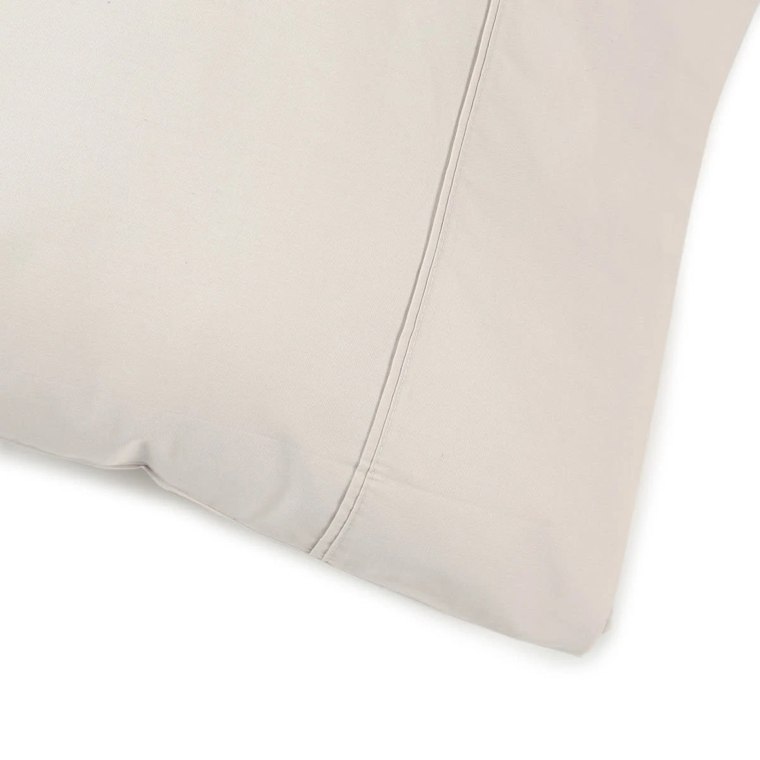 4 250 Thread Count Cotton Rich Standard Pillowcase - Oatmeal, 4 of 8
