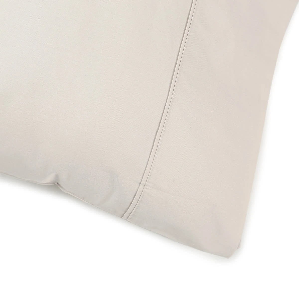 4 250 Thread Count Cotton Rich Standard Pillowcase - Oatmeal, 4 of 8