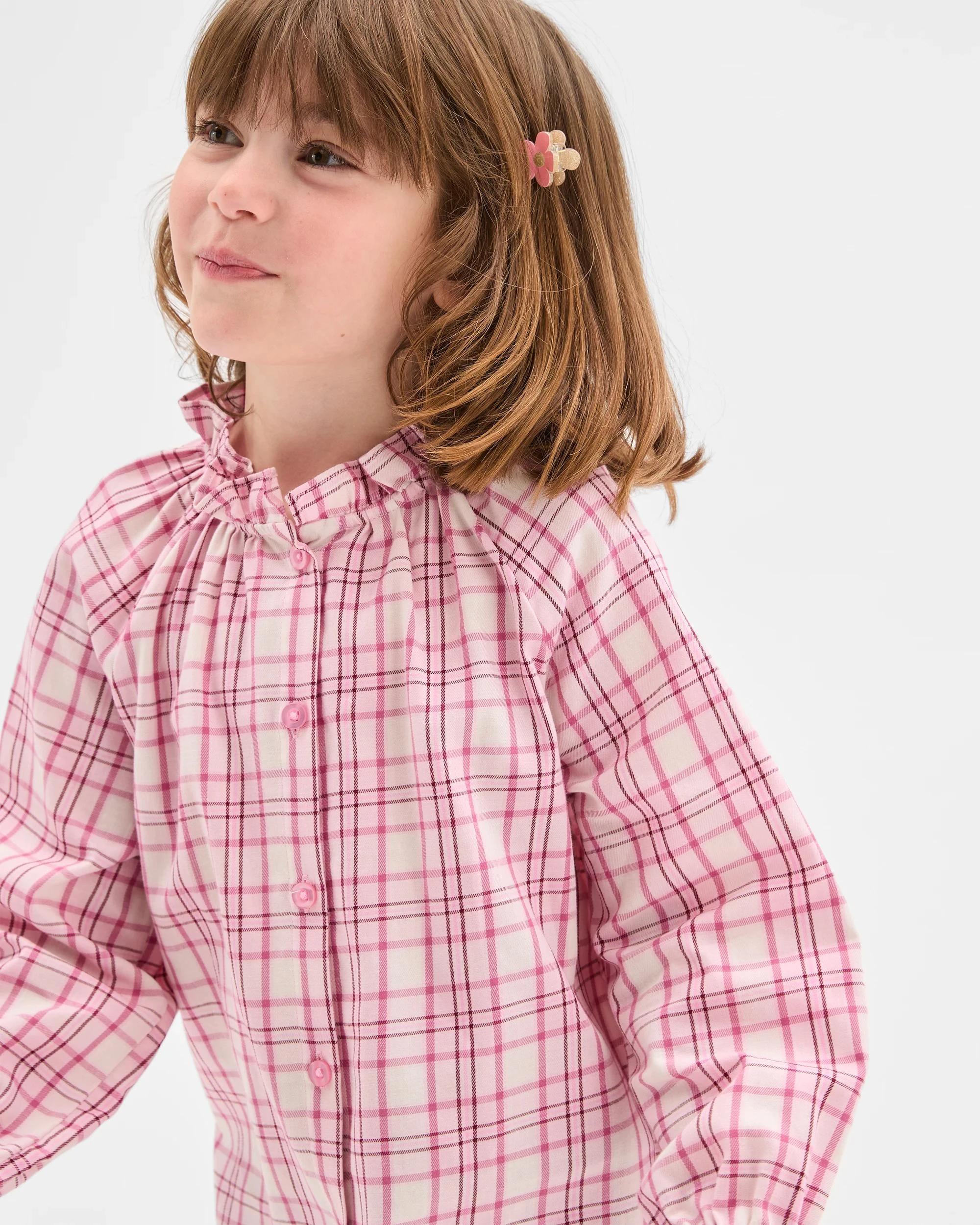 4 Target Kids Australian Cotton Fashion Woven Long Sleeve Top PINK, 4 of 7