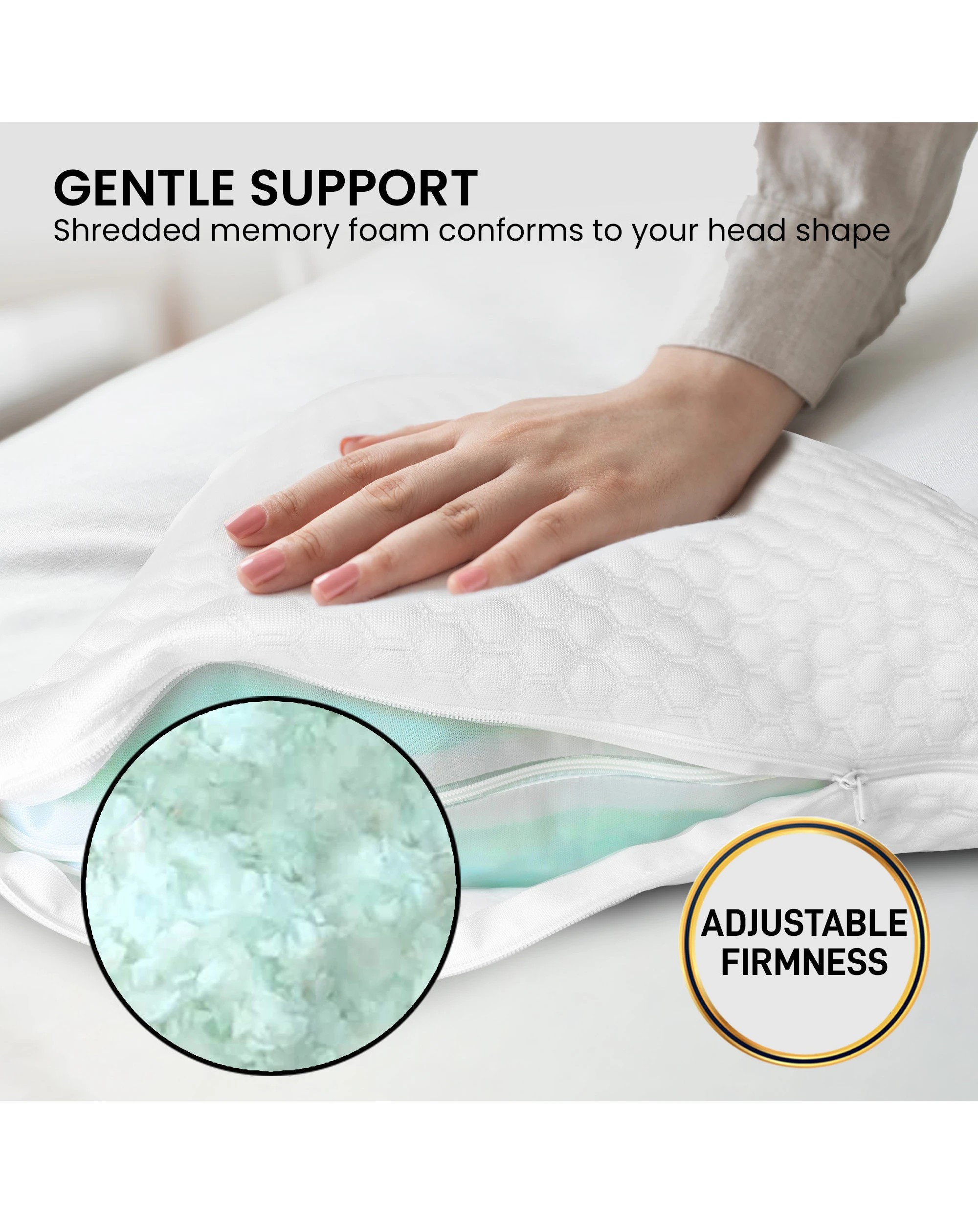 7 Laura Hill Cooling Memory Foam Pillow - Single, 7 of 10