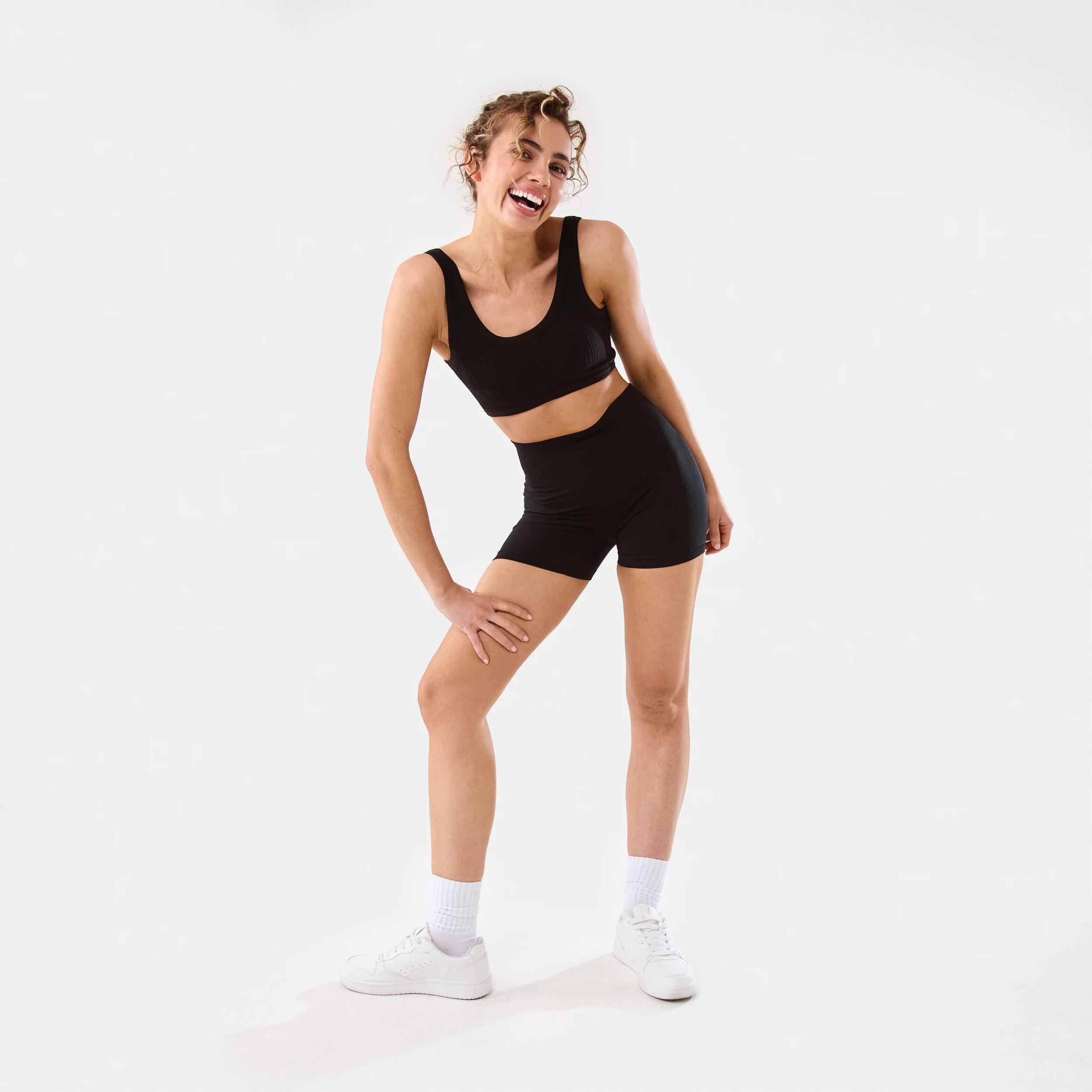 2 Active Womens Tape Bike Shorts BLACK, 2 of 6