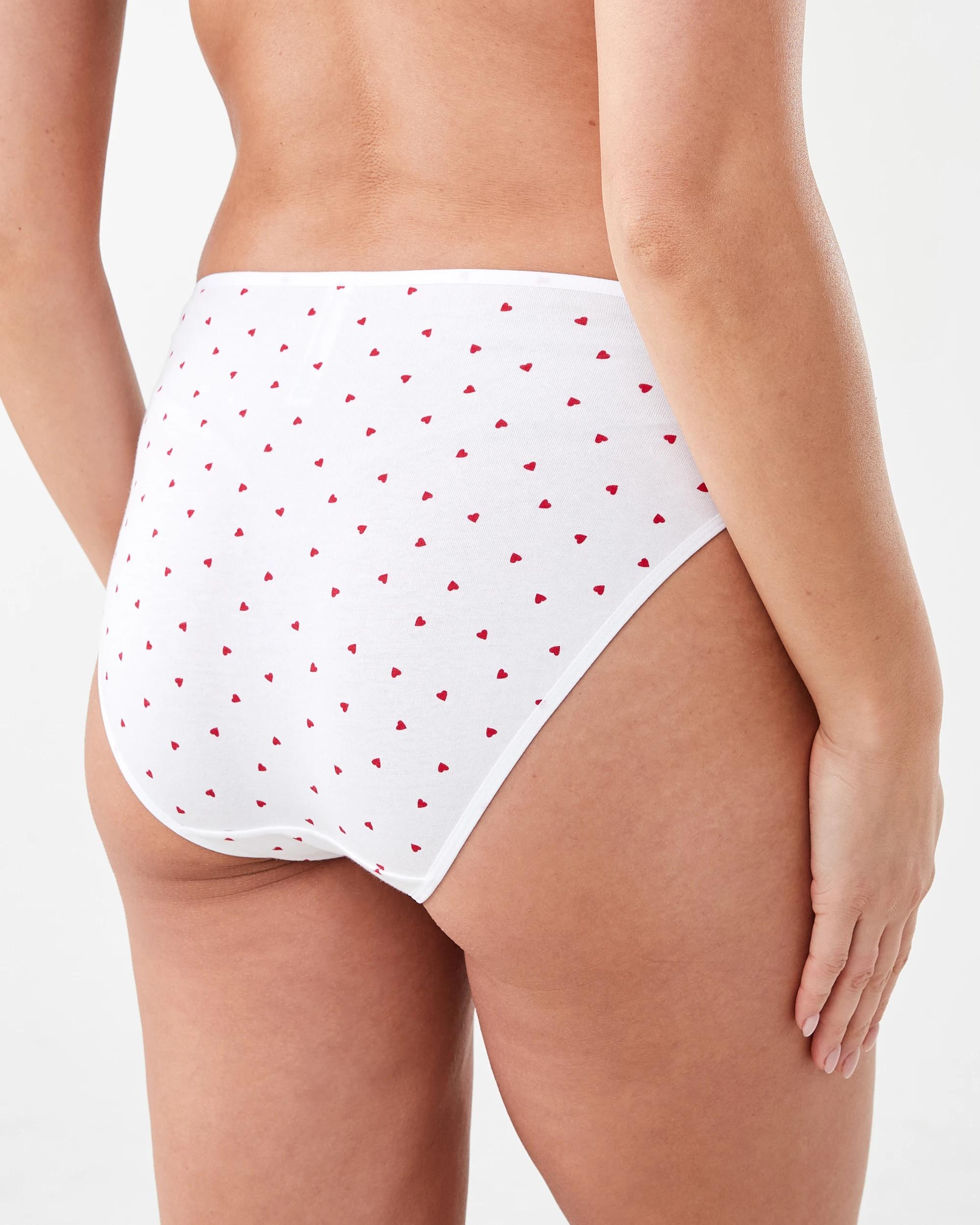 9 5 Pack Cotton Stretch Hi-Cut Briefs Mini Heart, 9 of 10