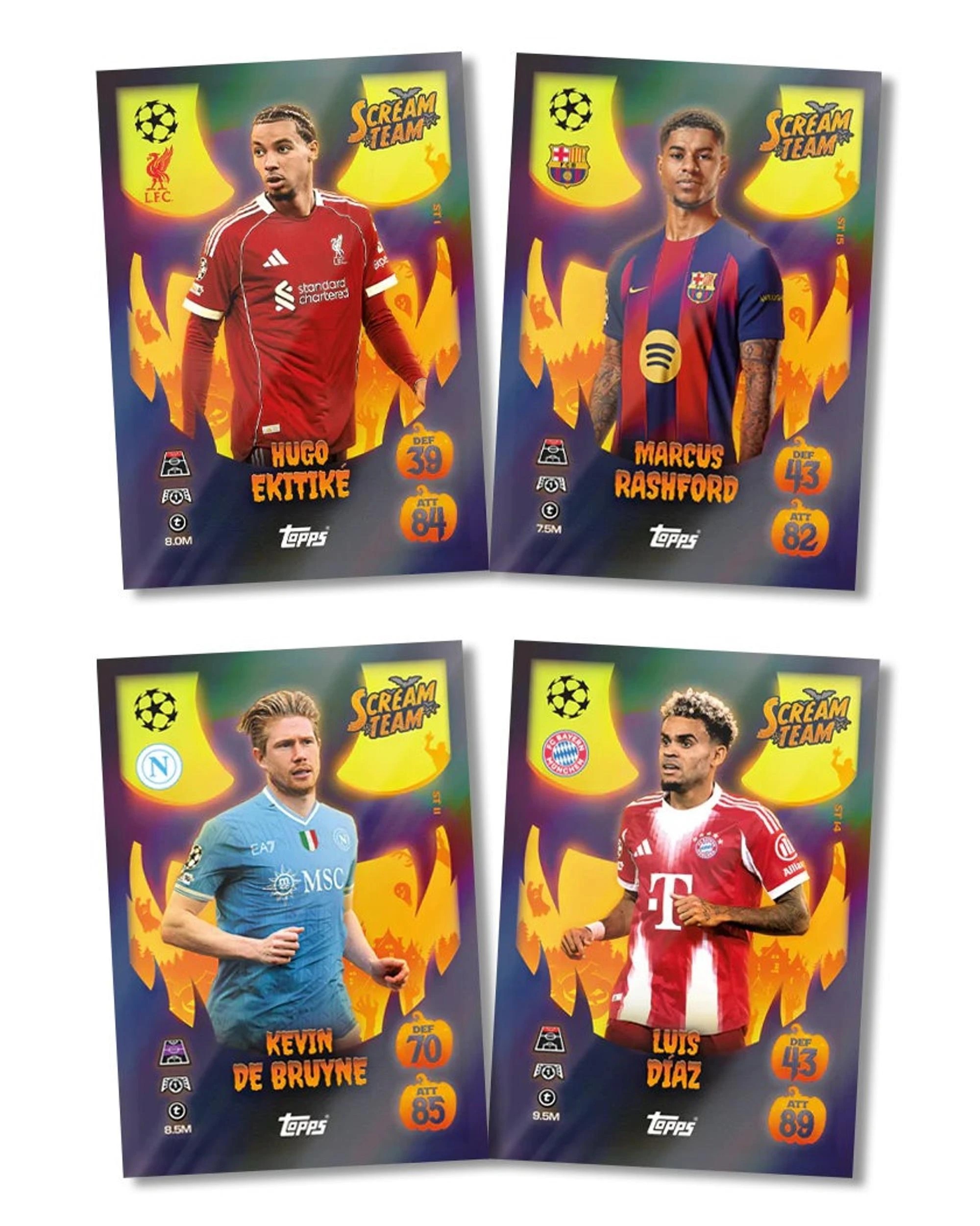8 Topps Match Attax UEFA Club Competitions 2025/2026 Edition Scream Team Eco Pack, 8 of 8