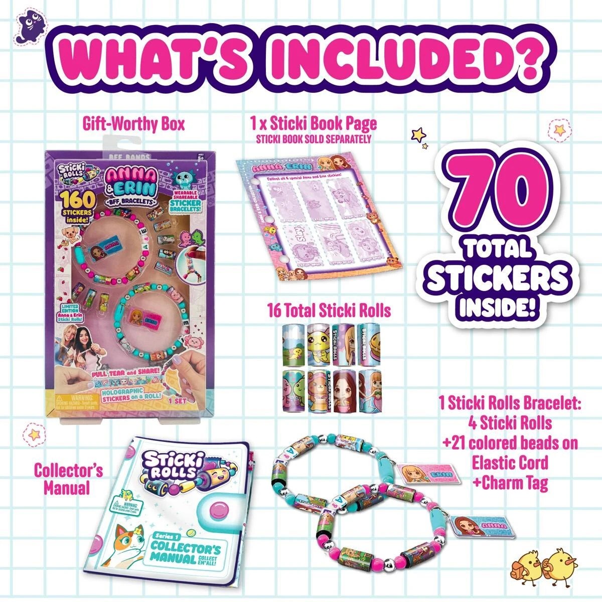 4 Sticki Rolls: Anna & Erin BFF Bracelets Kit, 4 of 6