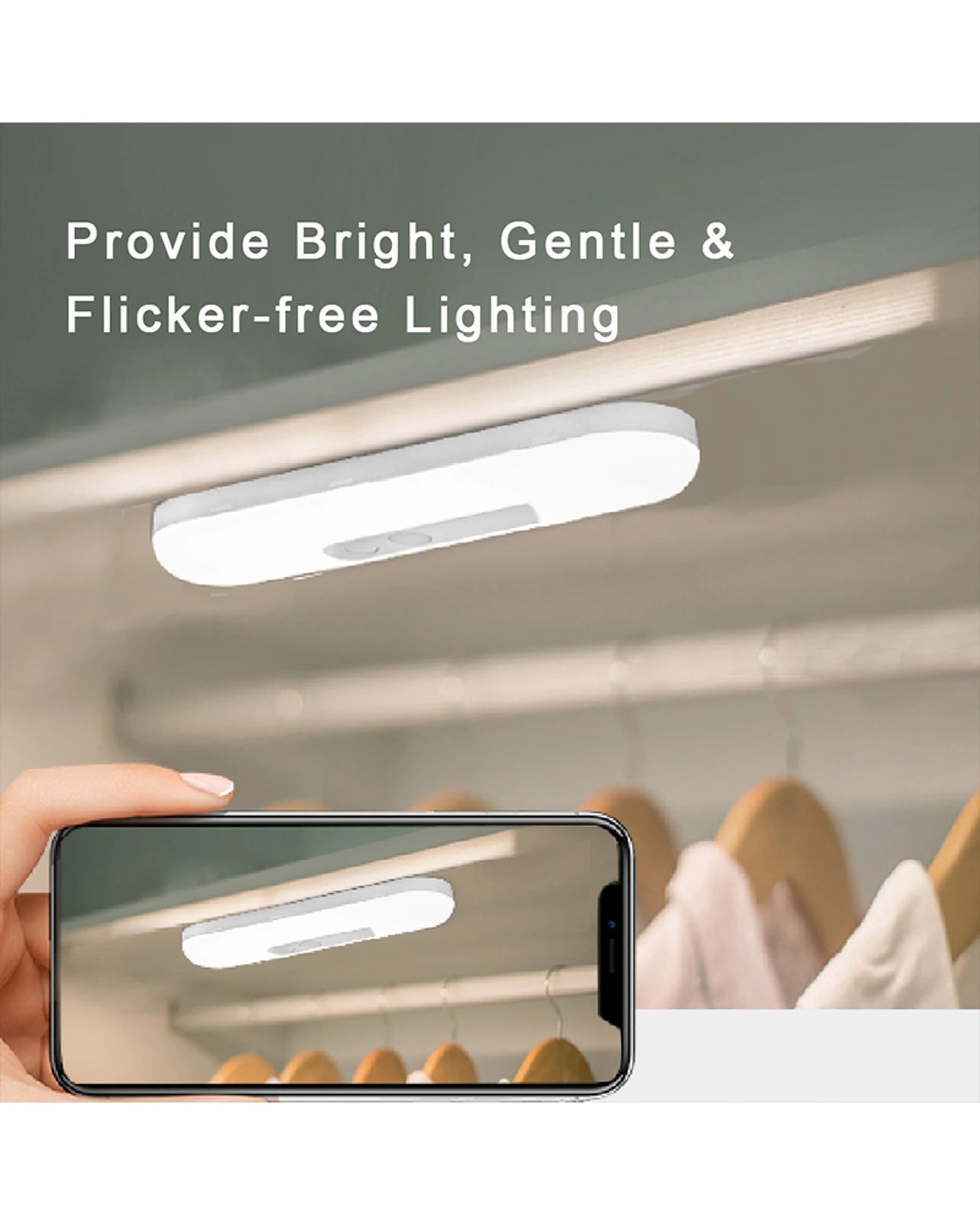5 Sansai LED Magnetic Motion Sensor Light 3000mAh Rechargeable Cool 18cm - White, 5 of 5