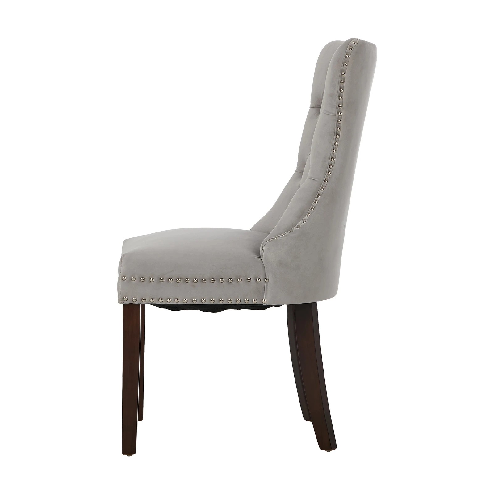 10 Oikiture 2x Velvet Dining Chairs Upholstered French Provincial Tufted Light - Grey, 10 of 10