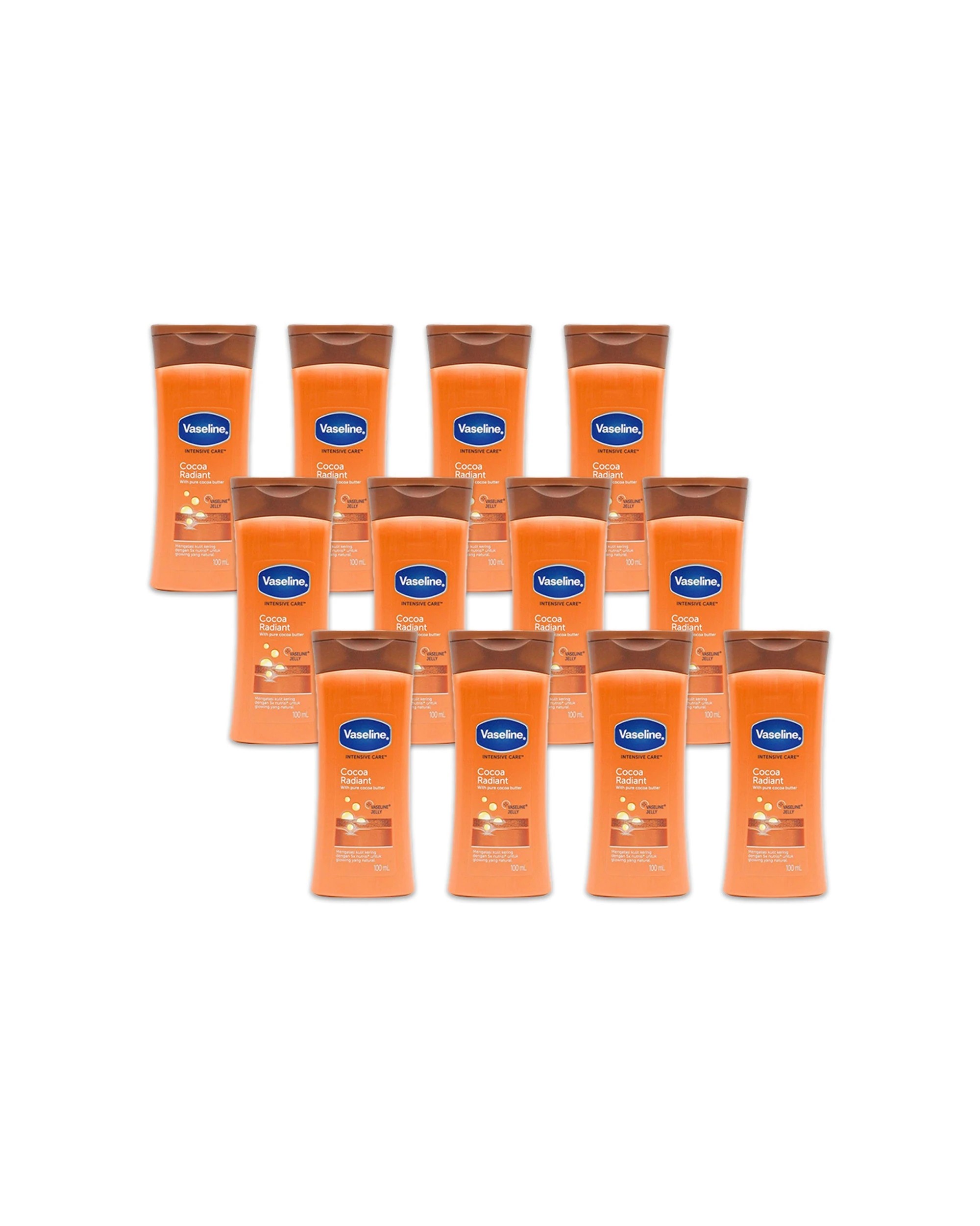 1 Vaseline 12PK Intensive Care Cocoa Radiant Body Lotion 100ml - Brown, 1 of 4