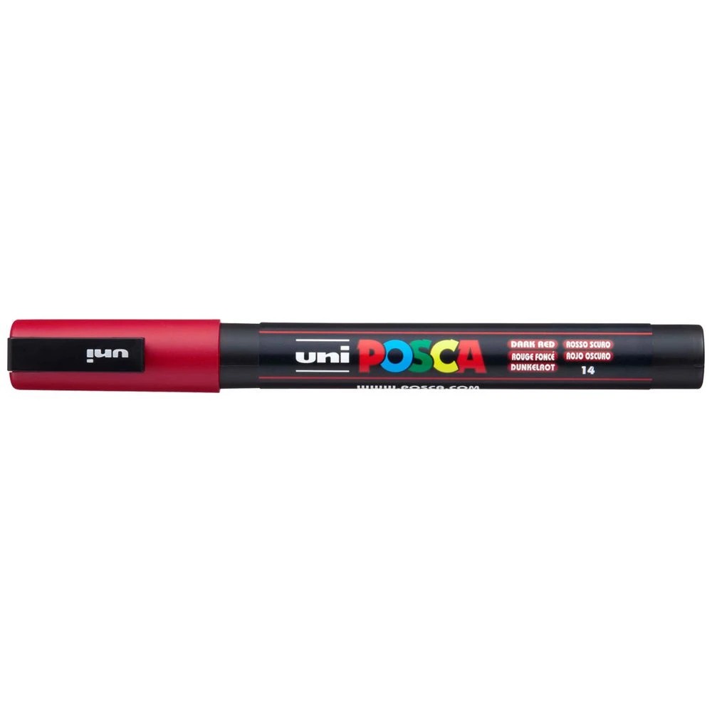 1 POSCA PC 3M Paint Marker Dark Red, 1 of 8