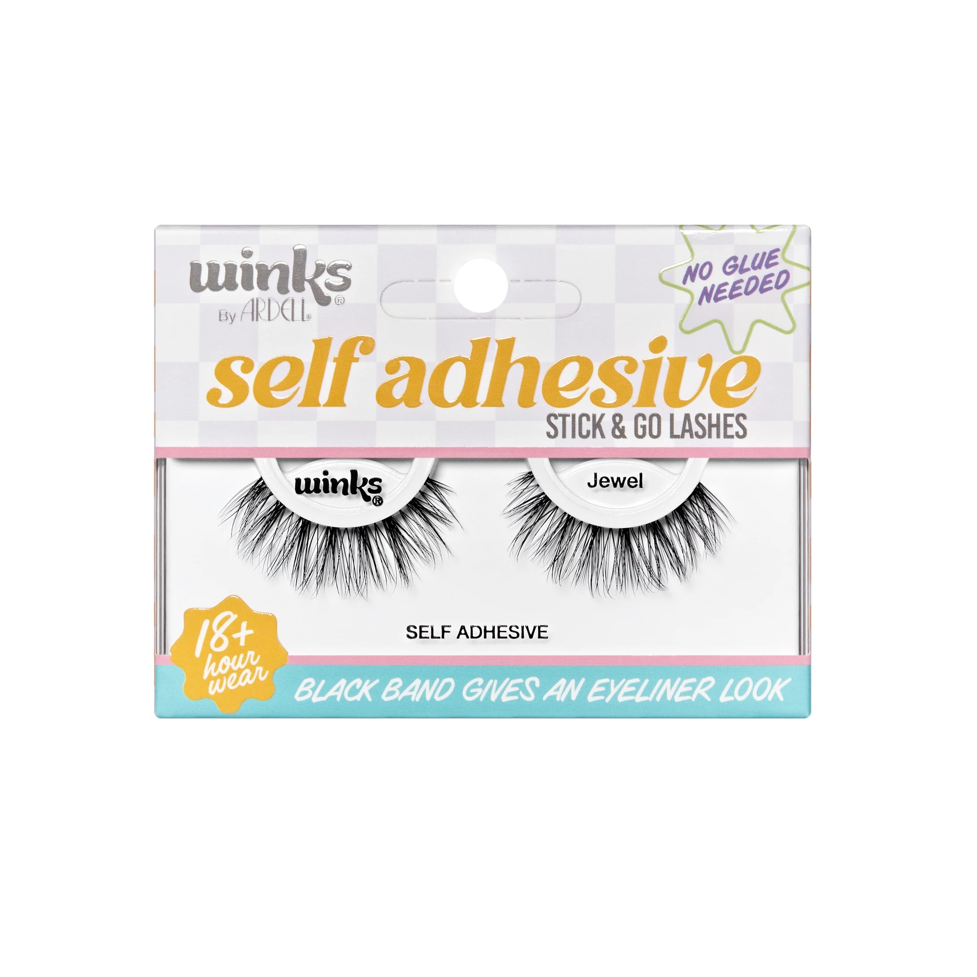 1 Winks by Ardell Self Adhesive Stick and Go Lashes - Jewel - Black, 1 of 1