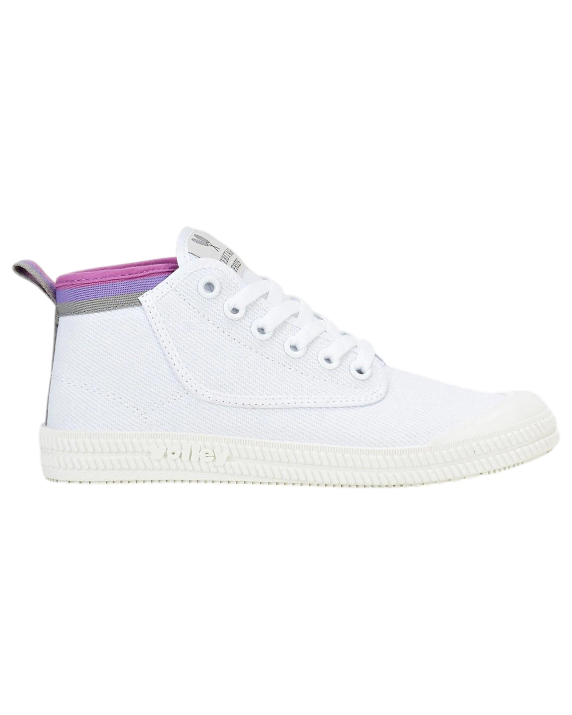 1 Volley Heritage Hi Leap Mens Womens s Canvas Shoes - Mint-Red PINK/PURPLE/GREY, 1 of 5