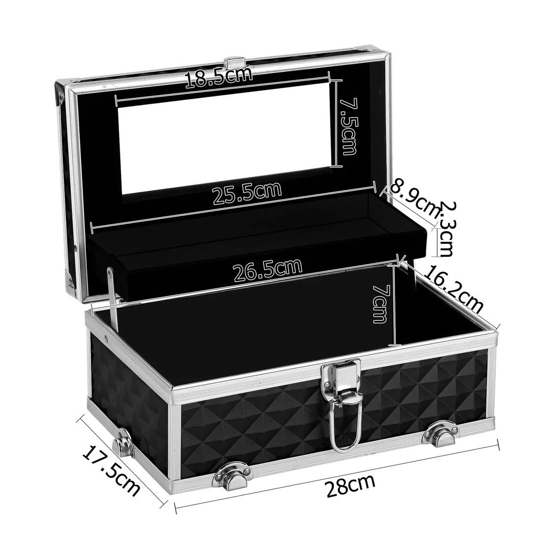 3 Embellir Beauty Case Makeup Travel Bag Organiser Large Carry Jewellery BoxVanity - Multi, 3 of 8