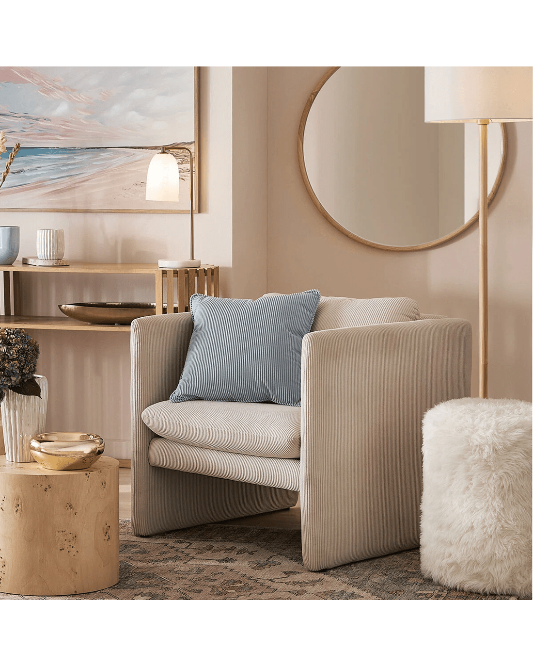 10 Henley Corduroy Lounge Chair, 10 of 10