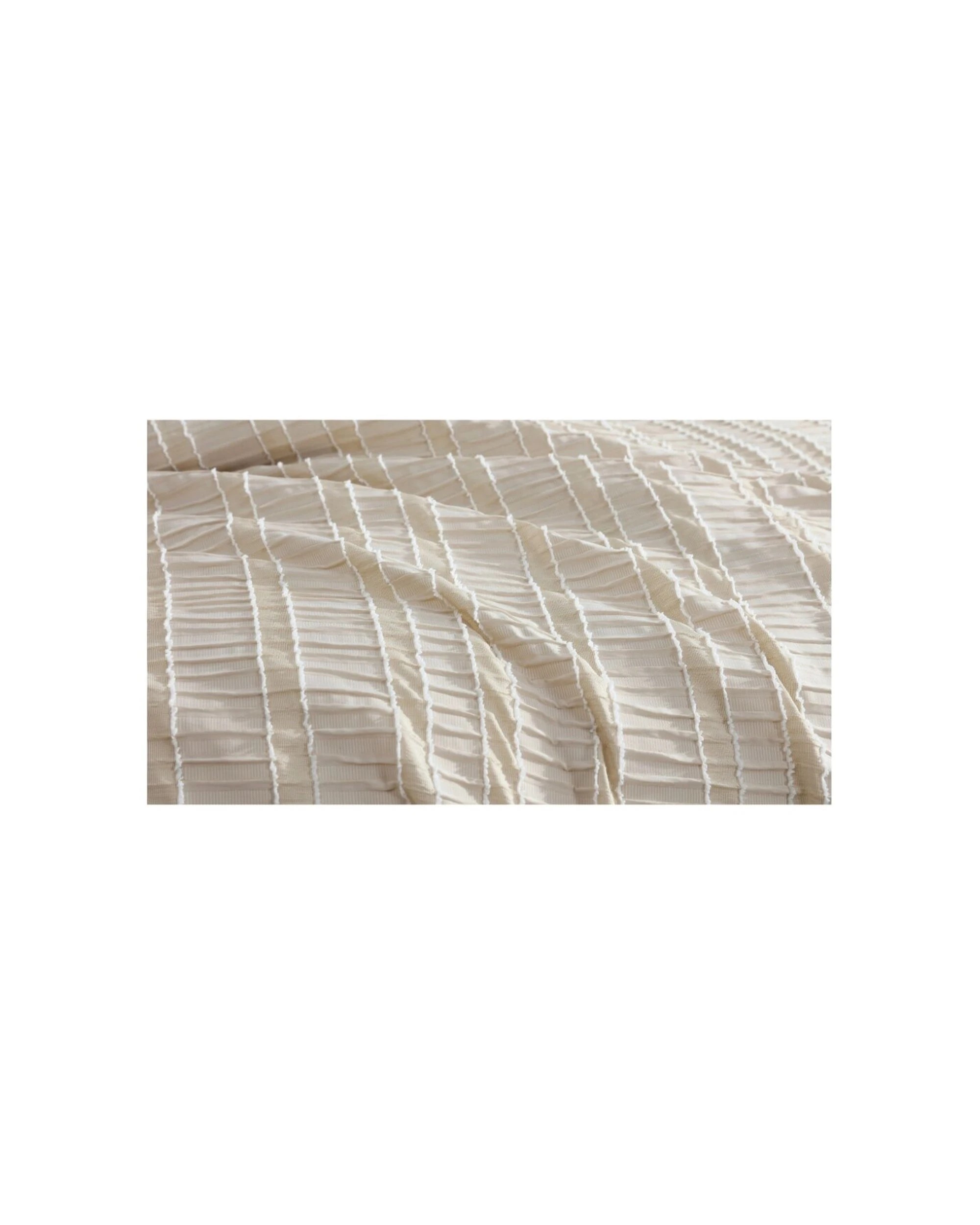 2 Ardor Soft Textured Stripe Miles Quilt Bed Bedding Duvet Cover Set - Queen Bed - Yellow, 2 of 2