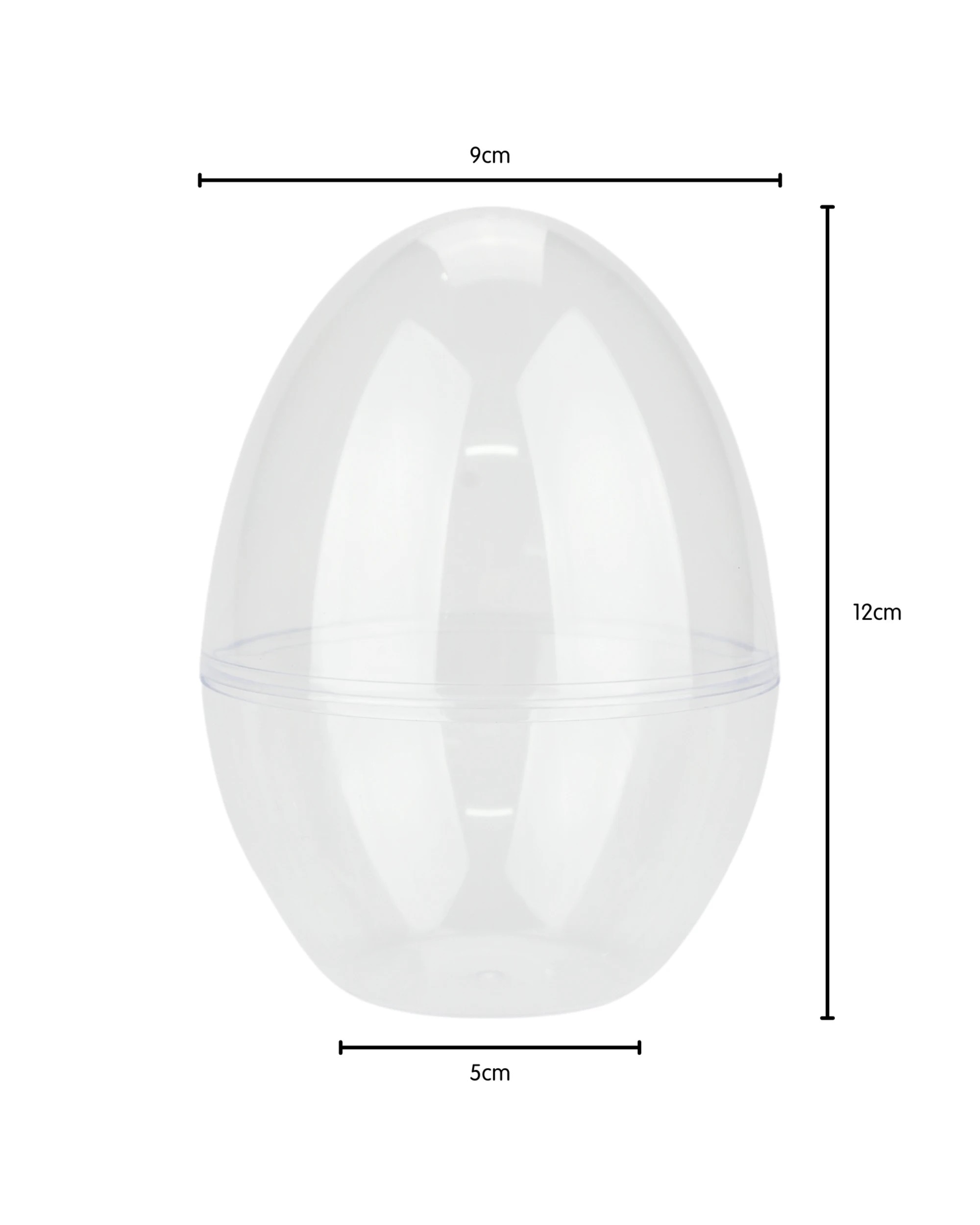 4 Partyrama Clear Plastic Fillable Egg 12cm, 4 of 5