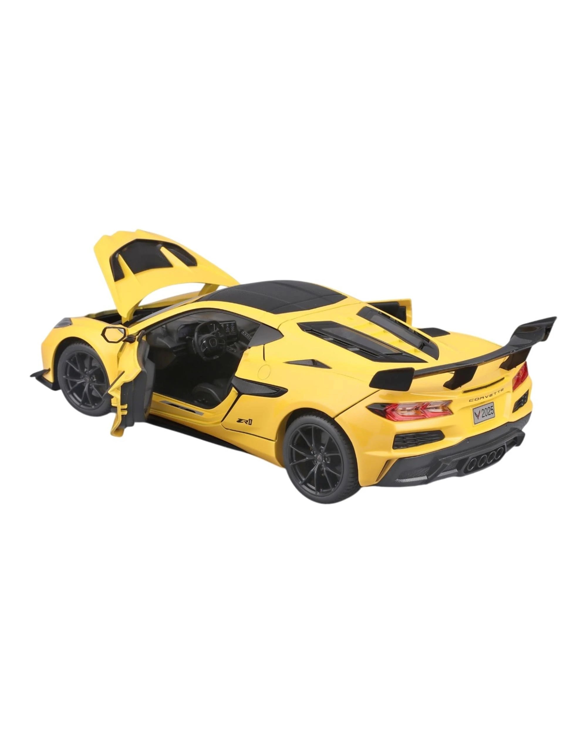 4 Maisto Special Edition 2025 Chevrolet Corvette ZR1 Coupe Competition Yellow 1:18 Scale, 4 of 7