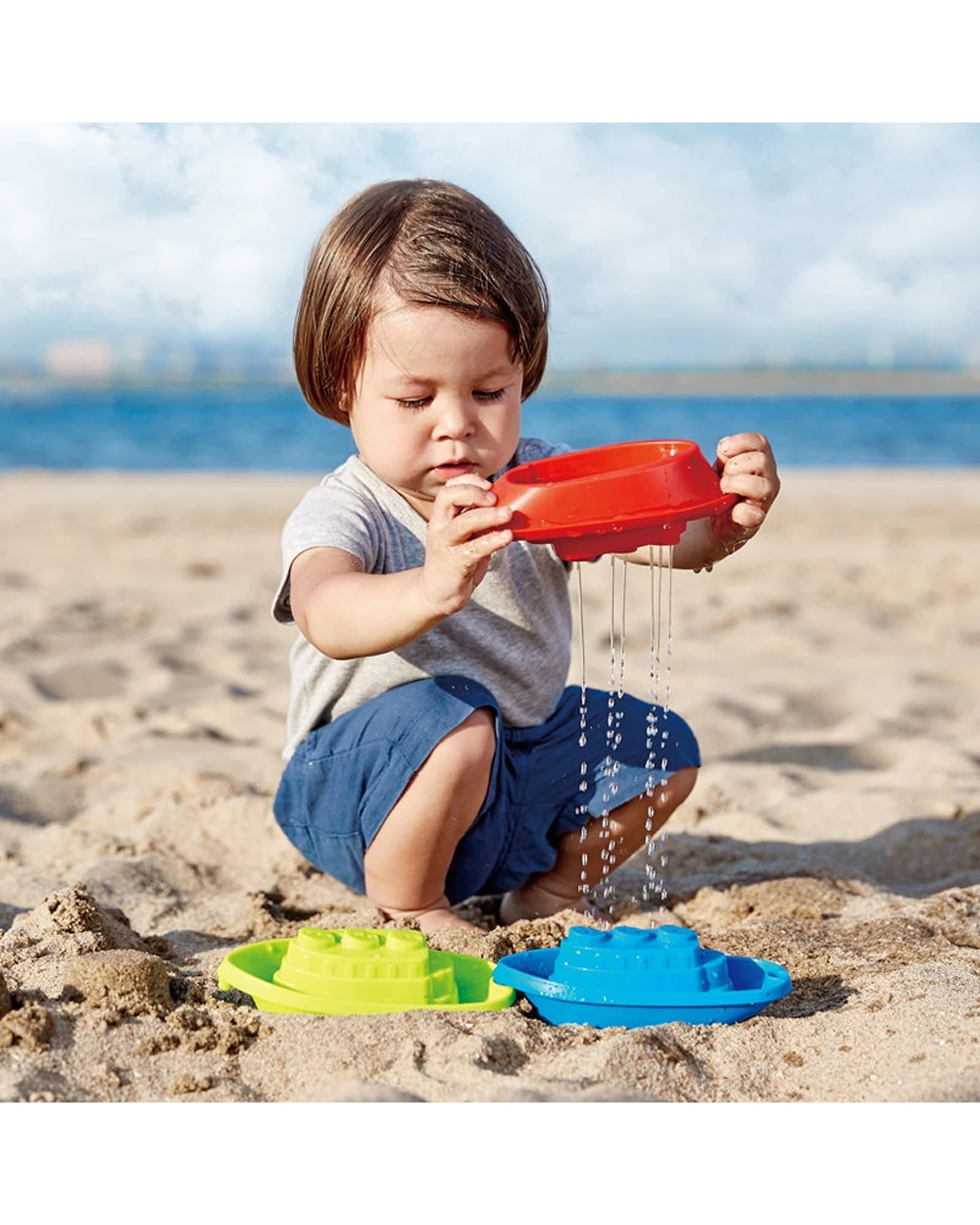 3 Hape 5pc Beach and Bath Boats Toddler Kids Activity Playset Plastic Toy Set - Multi, 3 of 3