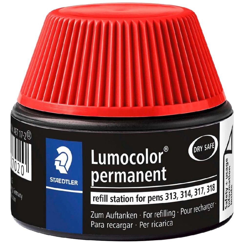 1 Staedtler Permanent Universal Pen Refill Station 15 mL Red, 1 of 2