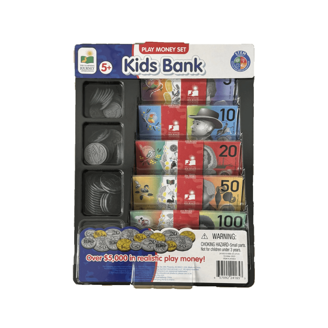 1 Jedko Games The Learning Journey Kids Bank Australian Play Money Set, 1 of 1
