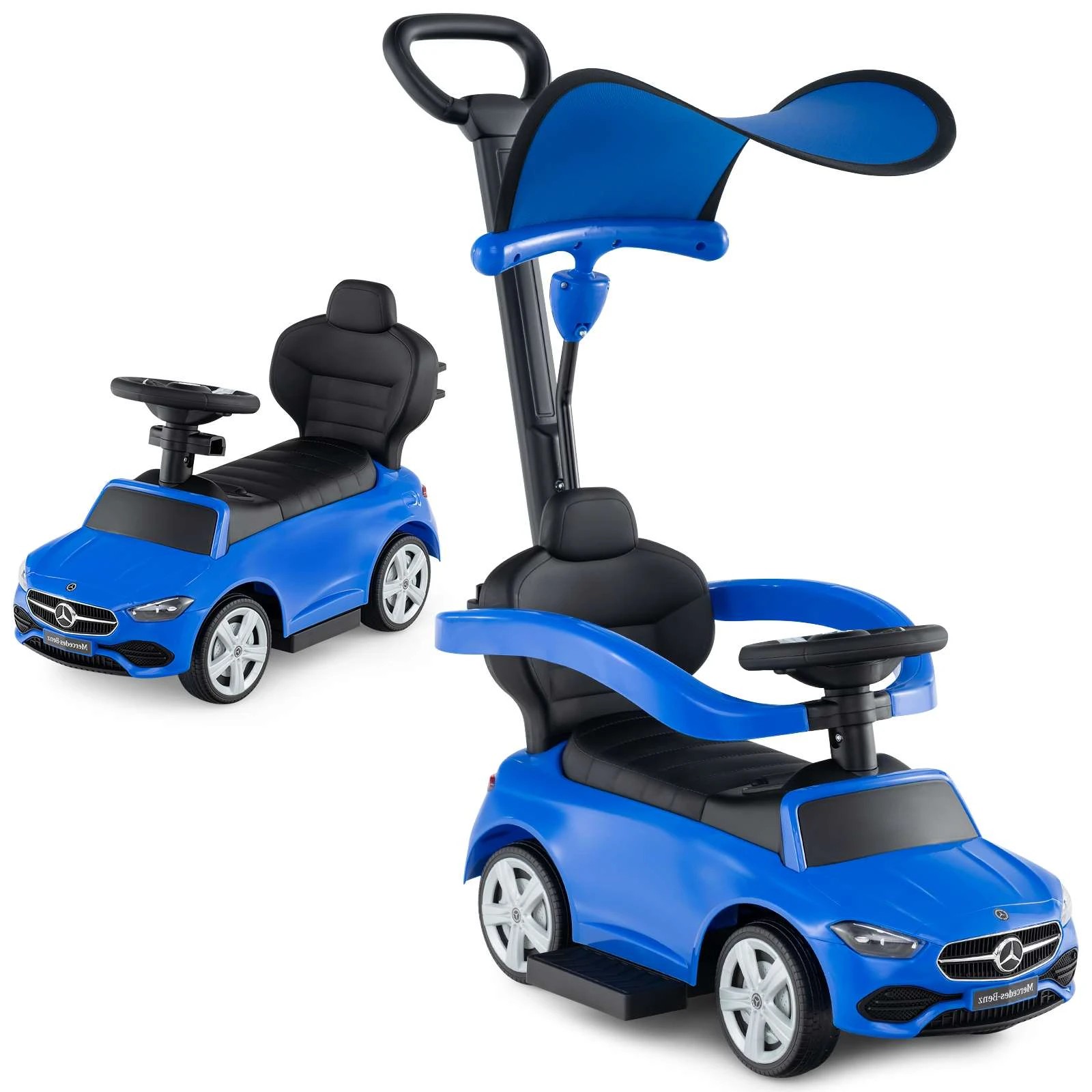 1 Costway Mercedes-Benz Licensed Foot to Floor Sliding Car - Multi, 1 of 1
