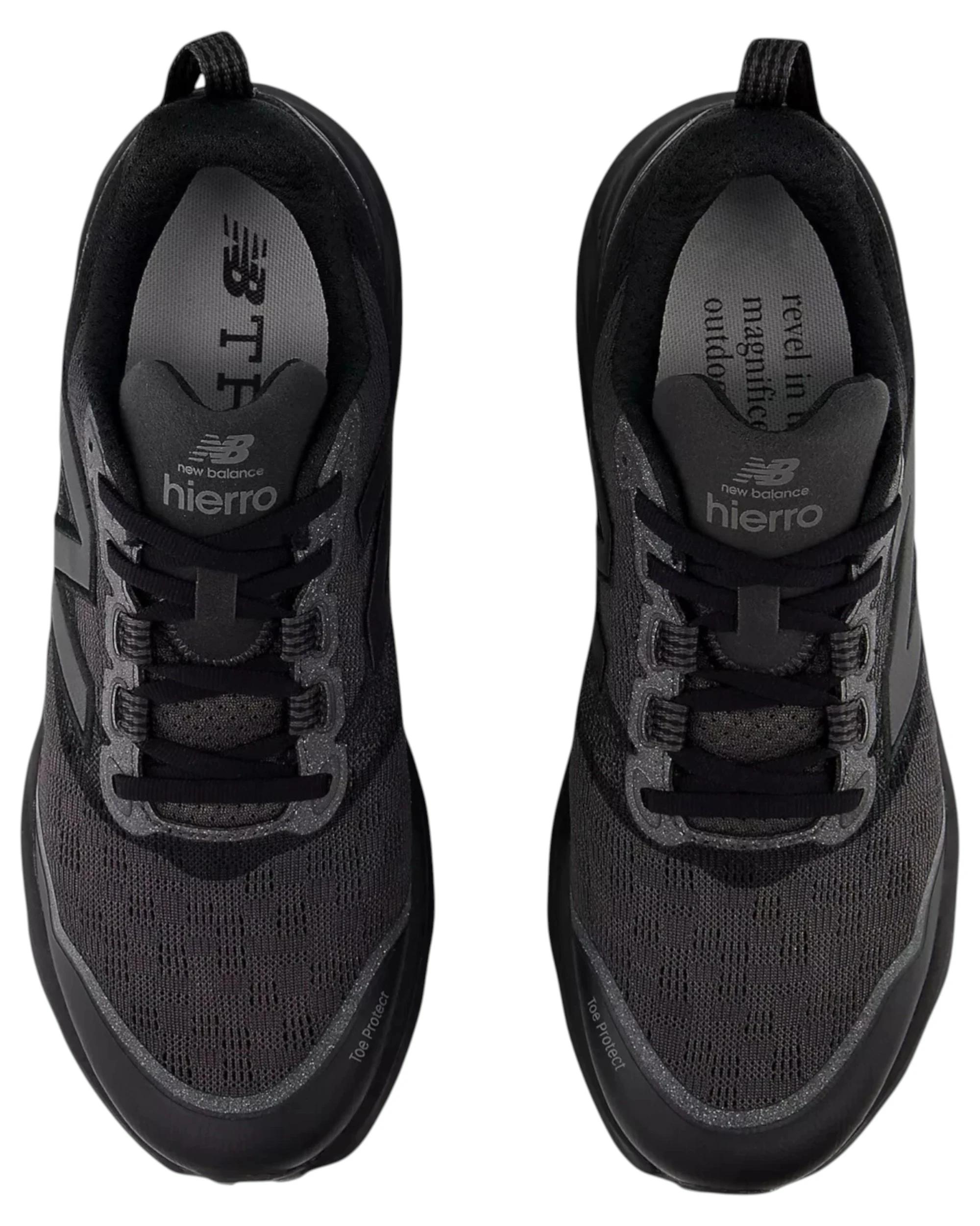 4 New Balance Mens Fresh Foam X Hierro v9 Black Athletic Trail Shoes BLACK, 4 of 6