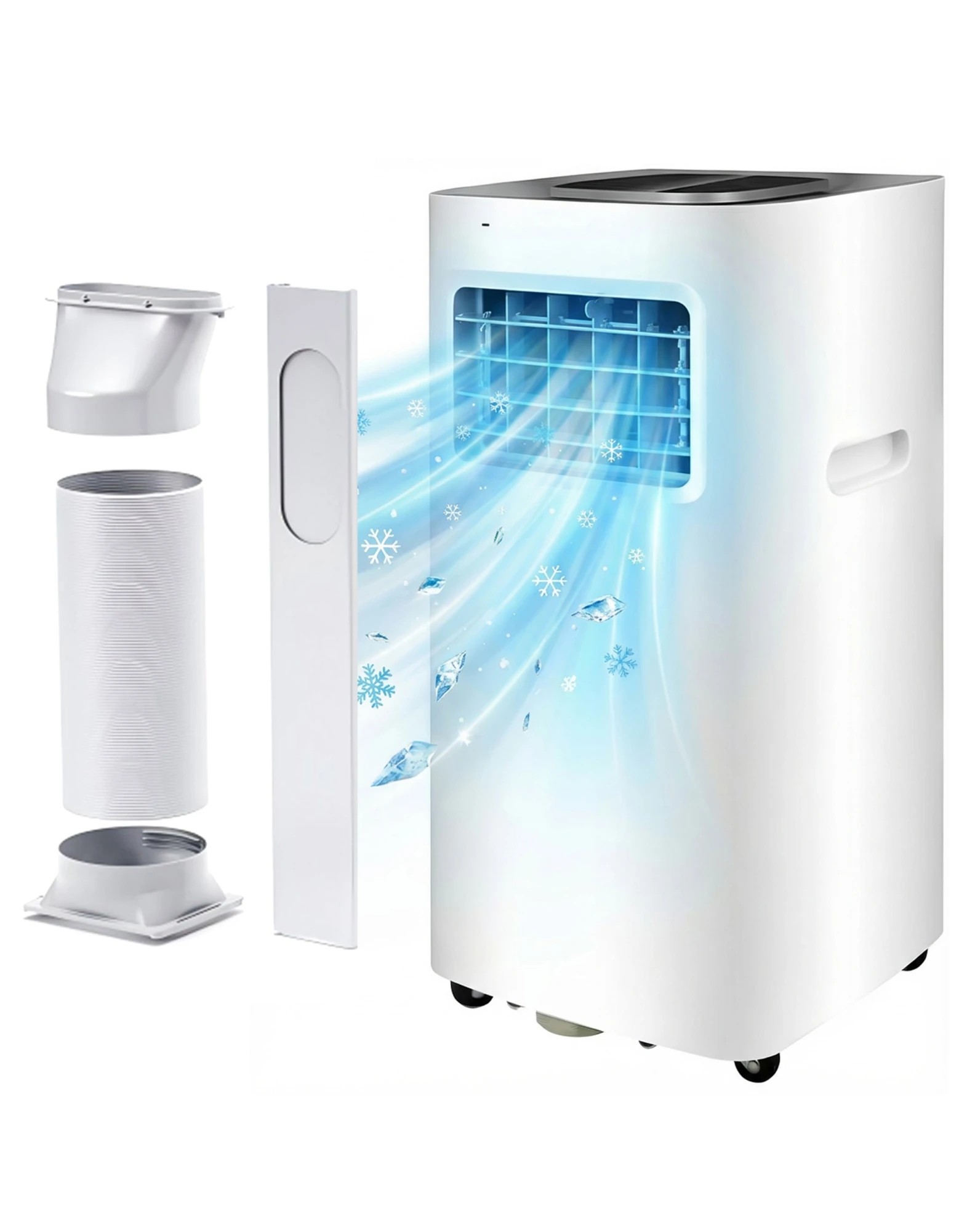 1 Advwin 9000 BTU Portable Air Conditioner - White, 1 of 8