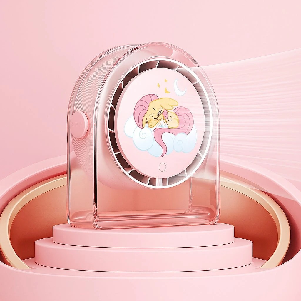 2 My Little Pony Yunduo Series Desktop Fan – Pink - Pink, 2 of 4