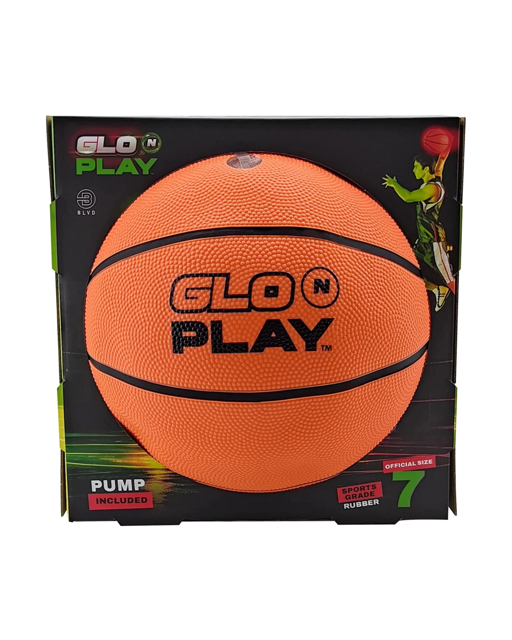1 Glo N Play LED USB-C Rechargable Rubber Basketball, 1 of 4