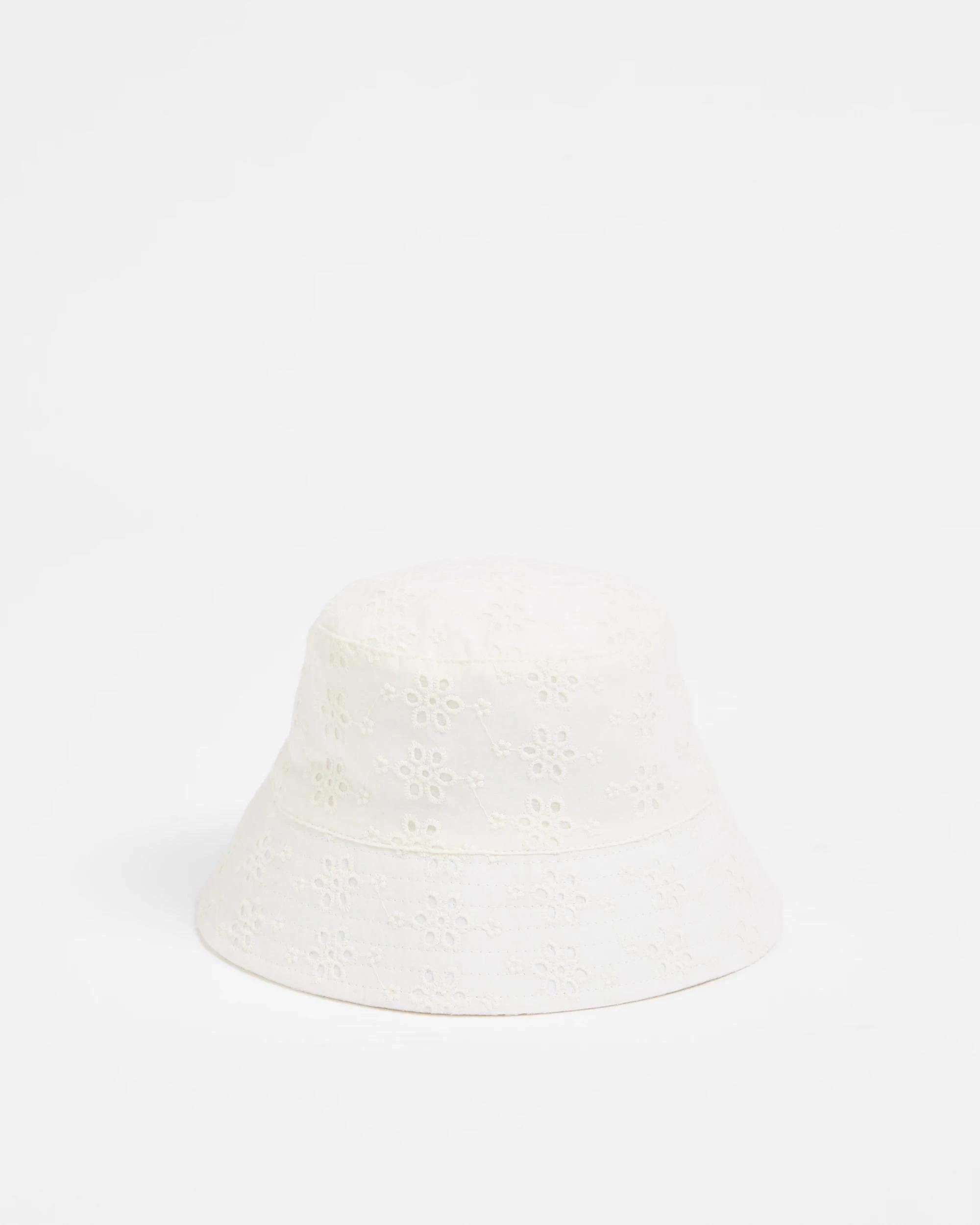 1 Target Baby Broderie Bucket Hat WHITE, 1 of 2