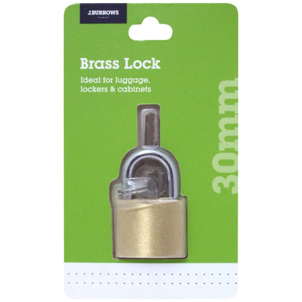 1 J.Burrows Brass Lock 30mm, 1 of 2