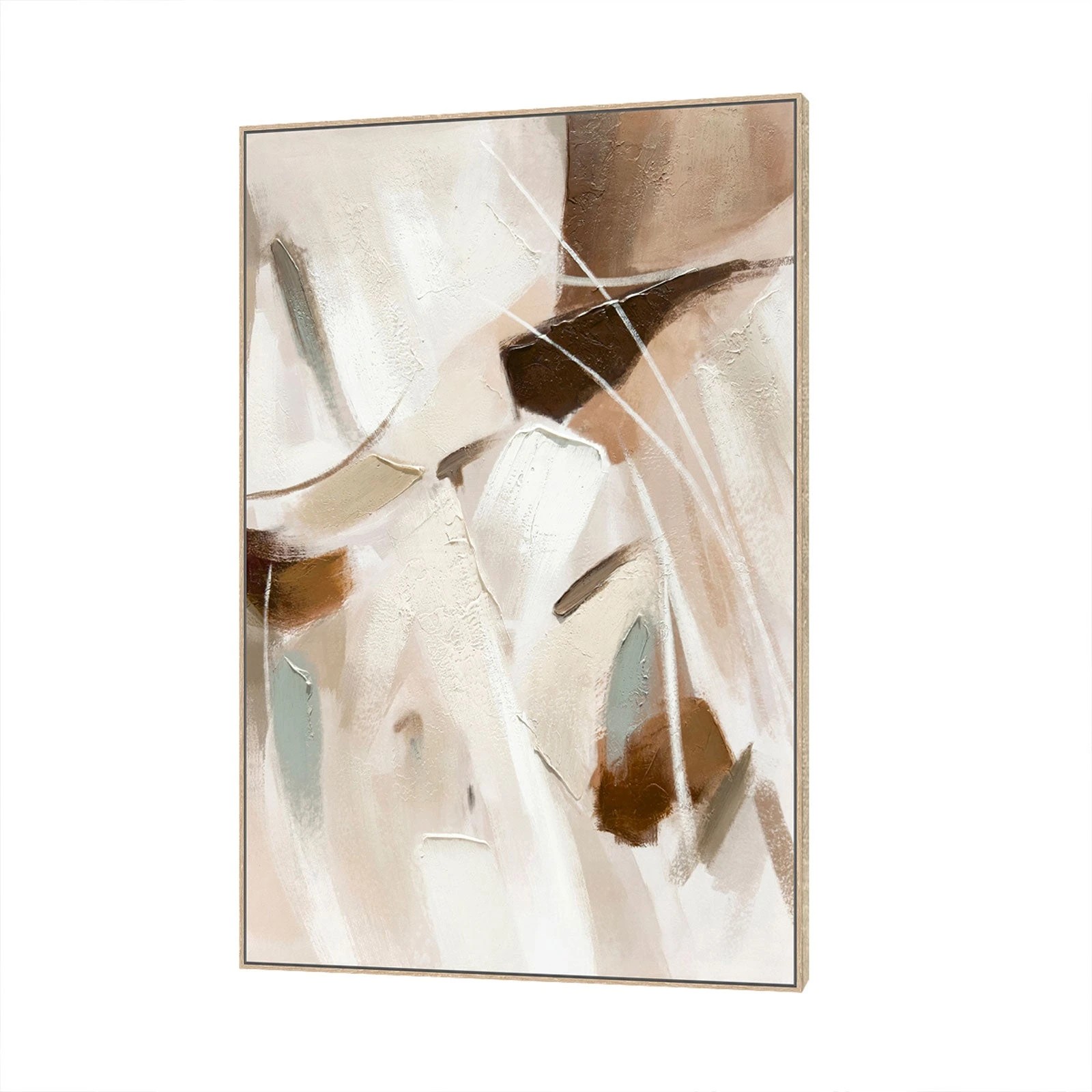 8 Moda Living Quiet Gesture II Hand-Painted Textured Canvas Wall Art - Multi, 8 of 8