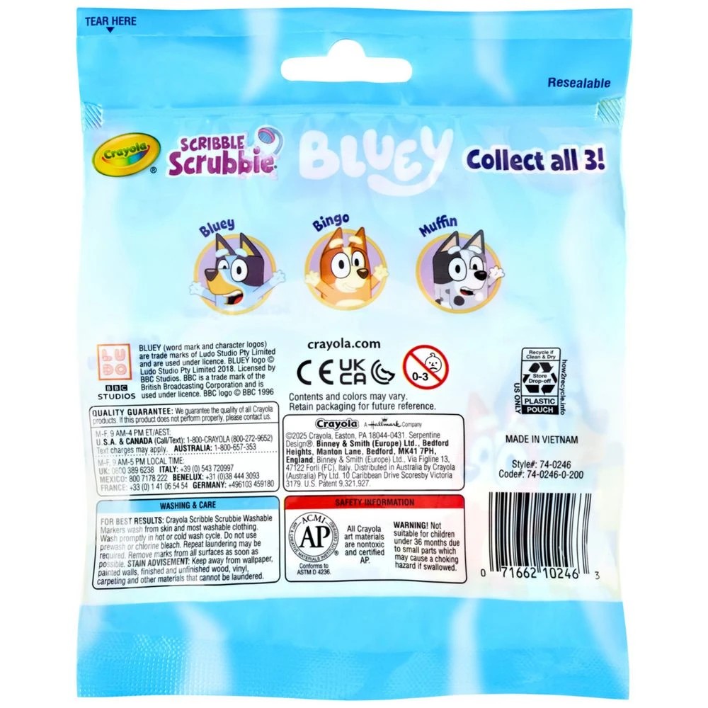 6 Crayola Scribble Scrubbies Bluey, 6 of 6