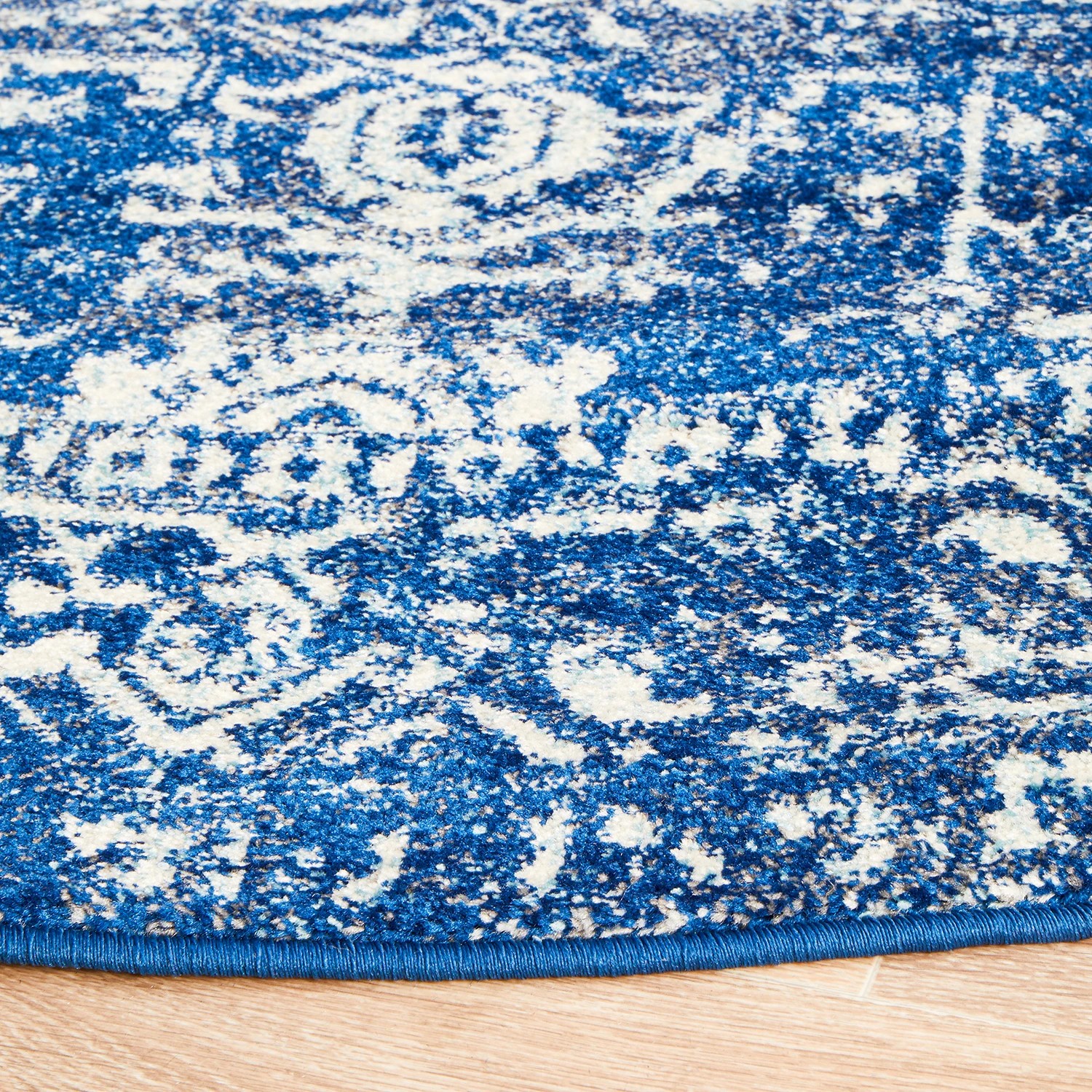 5 Common Ground Rugs Encore 253 150x150cm Round - Small Pet Friendly Rug - Blue, 5 of 7