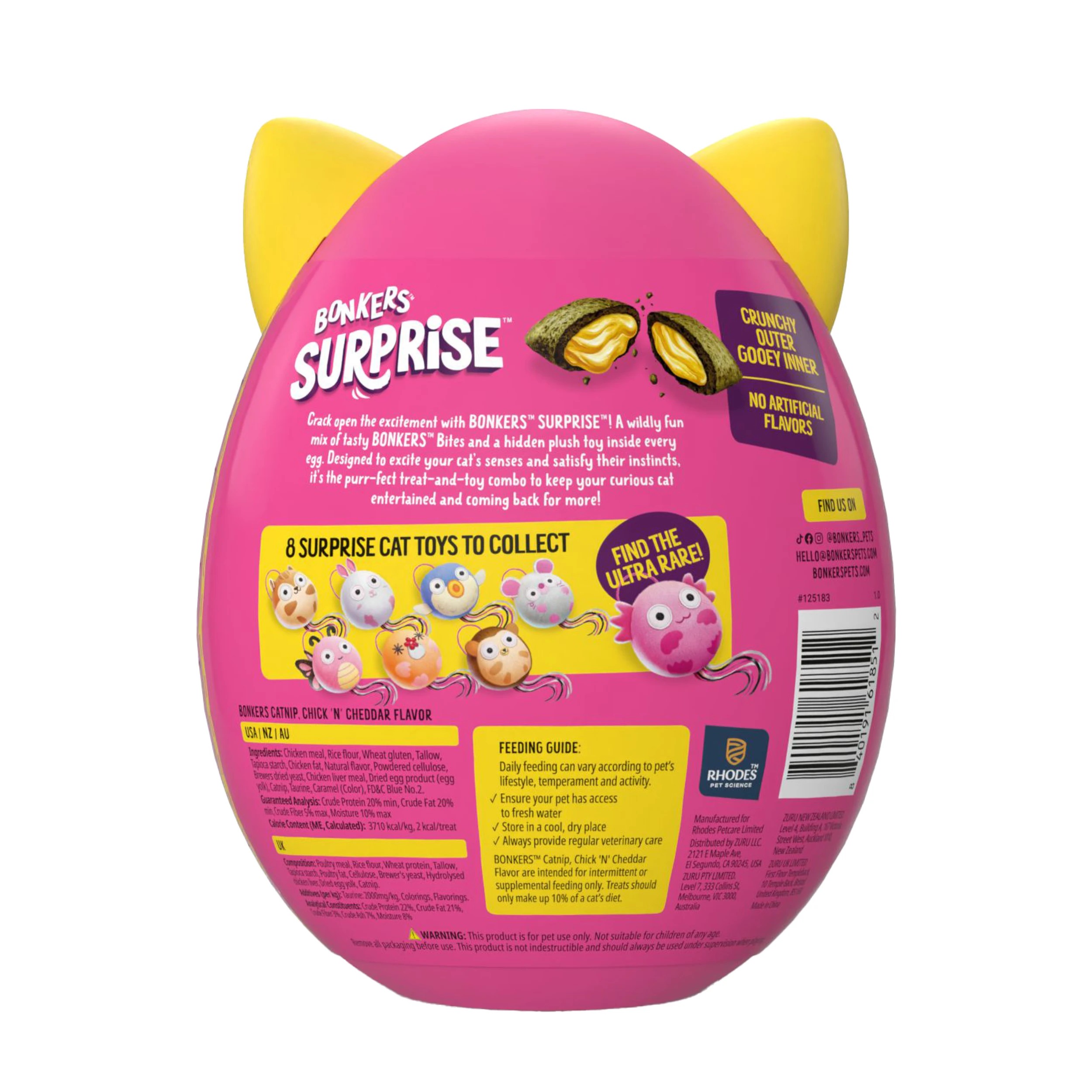 2 BONKERS Surprise Catnip Flavor Cat Treats with Blind Box Cat Toy, 2 of 10