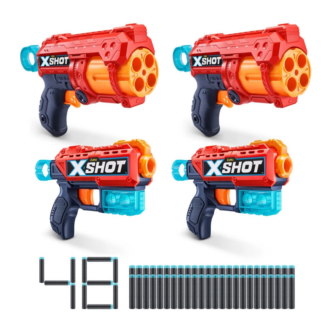 10 Zuru X-Shot Excel Double Reflex 6 Blaster Double Kickback Blaster Combo Pack, 10 of 10