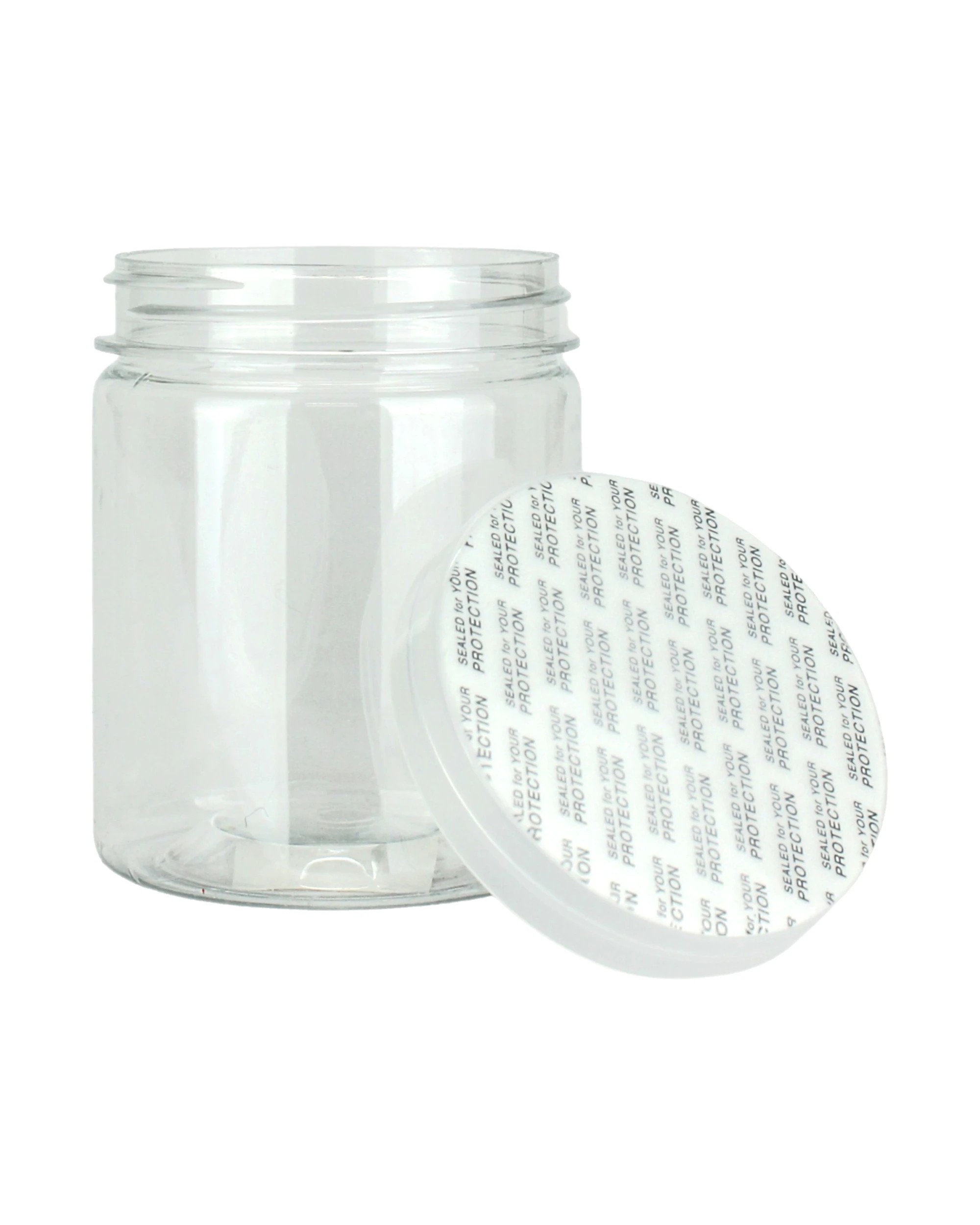 1 Partyrama Clear Plastic Round Screw Top Jar 200ml, 1 of 3