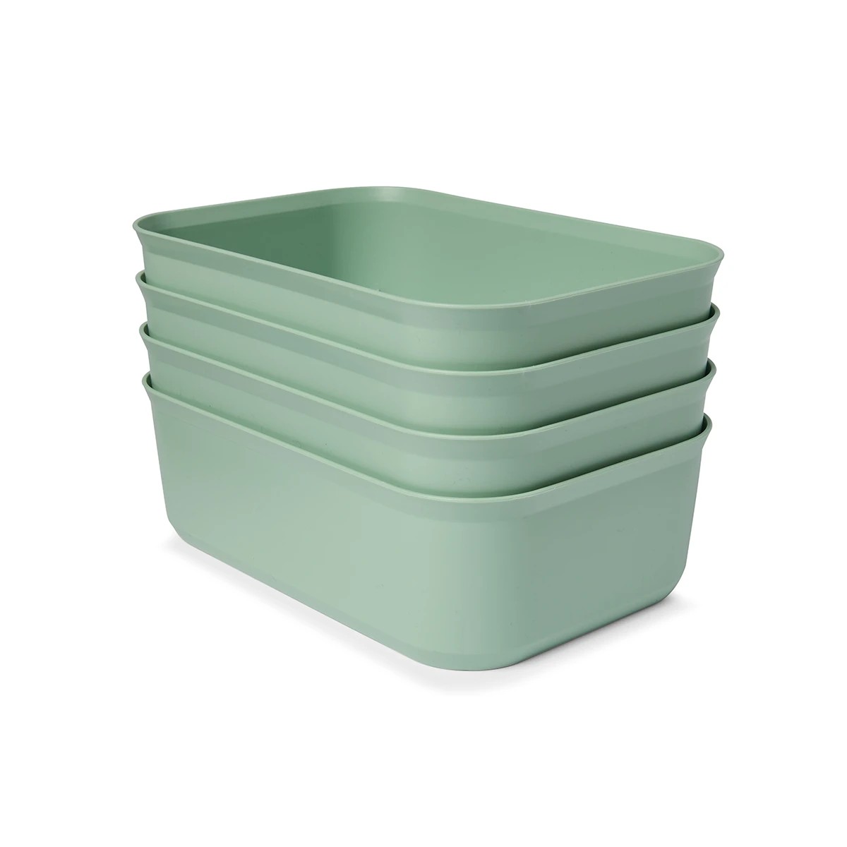 2 4 Pack 3L Utile Medium Tubs - Green, 2 of 7