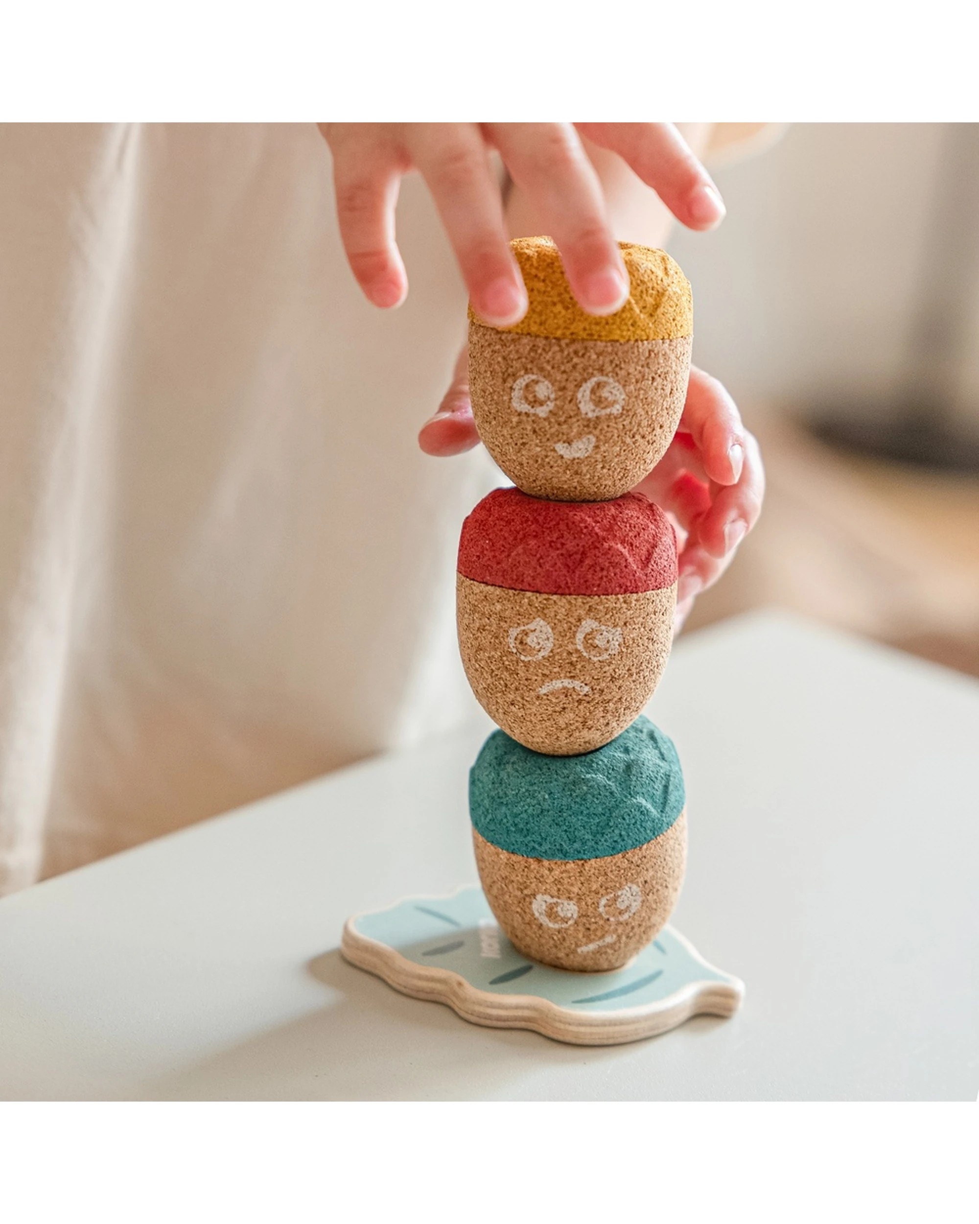 4 Korko Magical Mood Acorns Stacking Toy Cork Emotional Development - Multi, 4 of 5