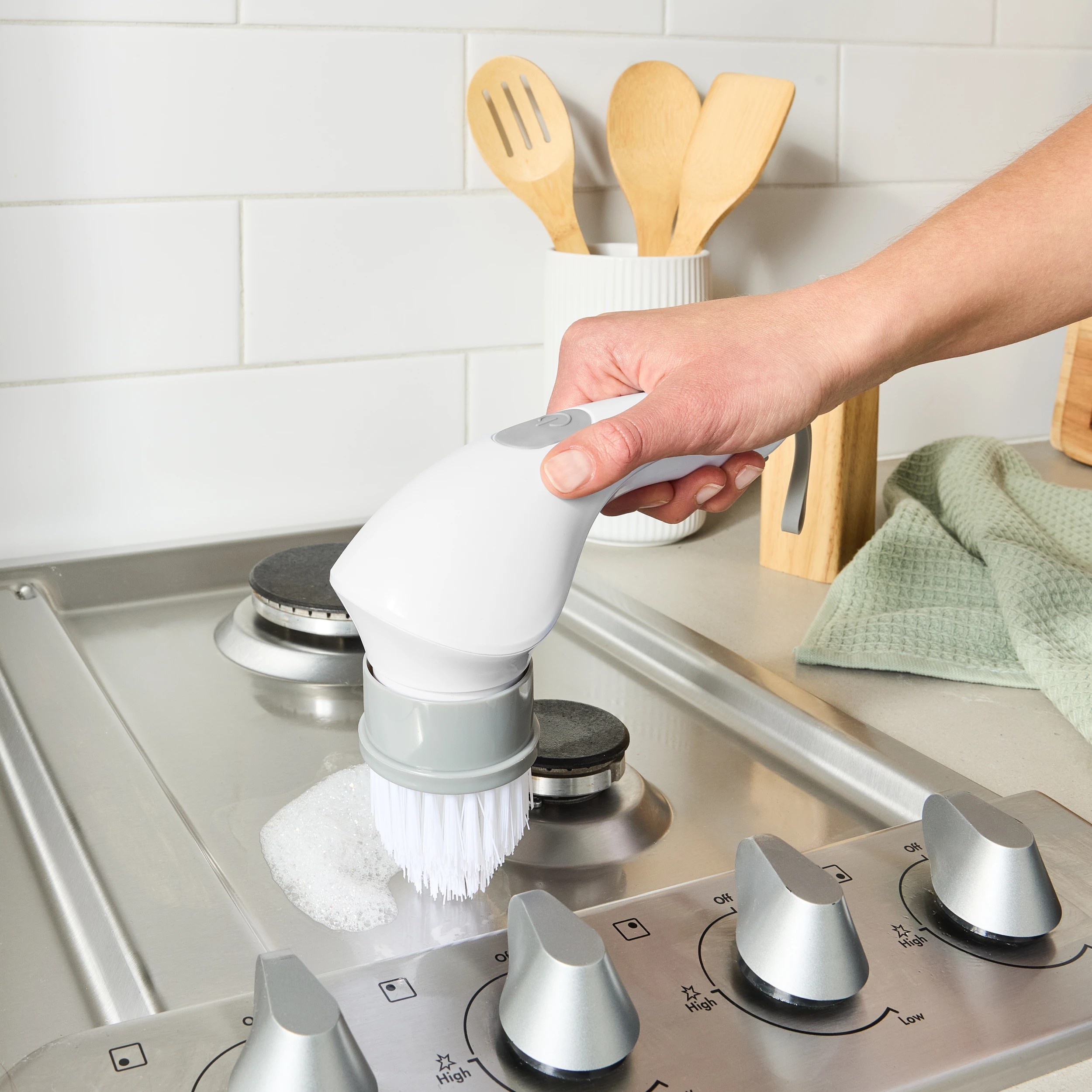 1 Multipurpose Scrubber - White and Grey, 1 of 10
