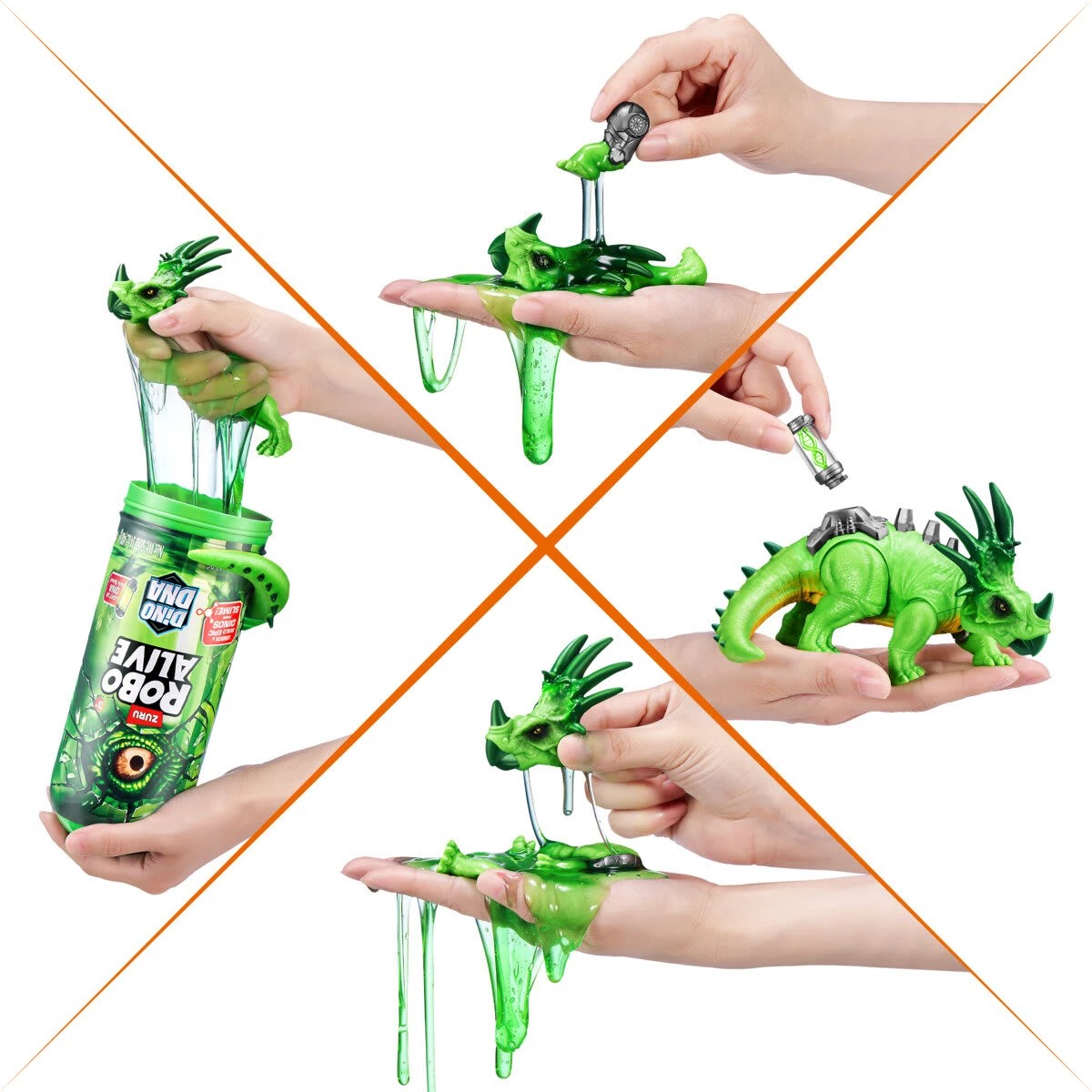 8 10 Piece ZURU Robo Alive Dino DNA Light Up Helix Spine! - Assorted, 8 of 10