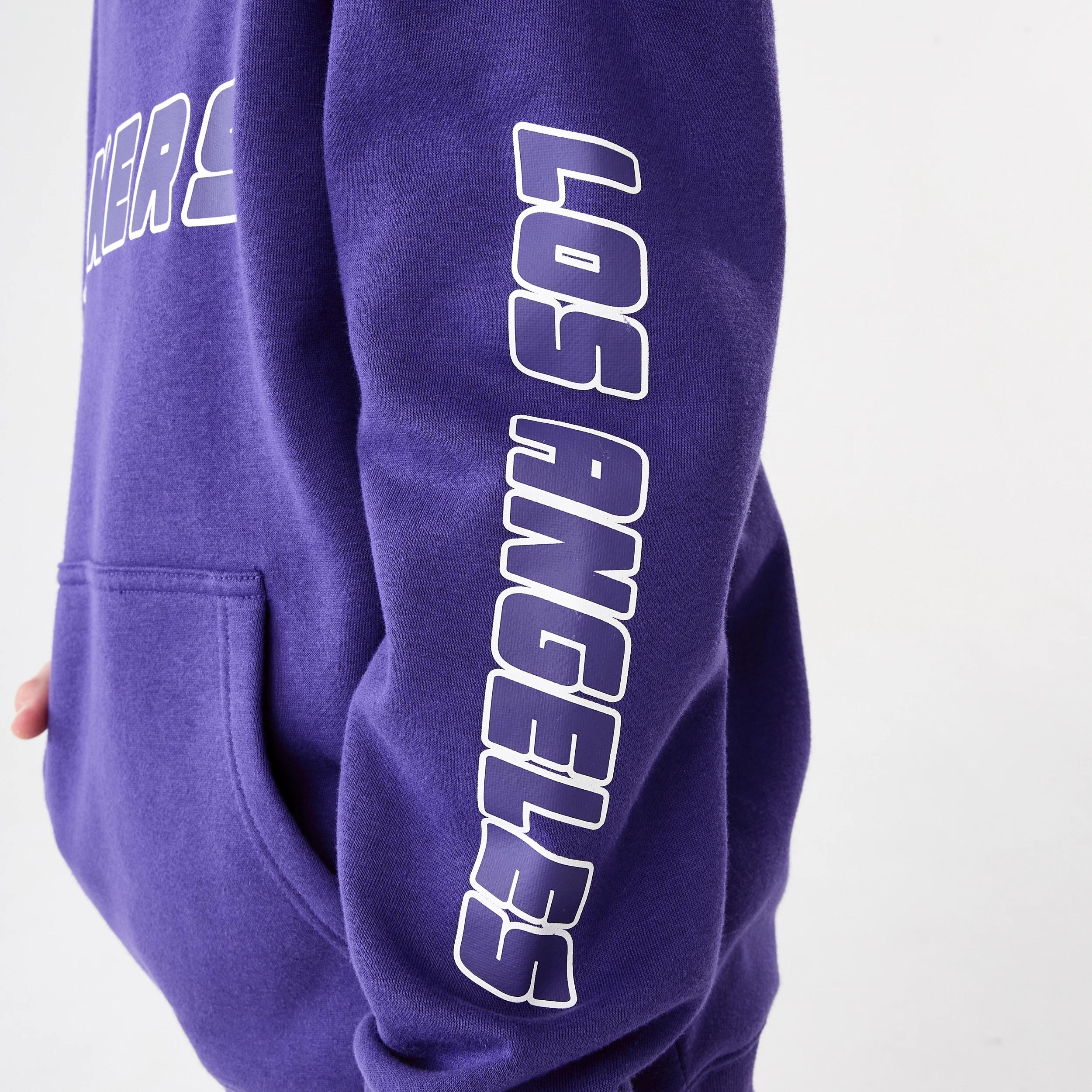 6 Official NBA Kids Hoodie PUPLE LAKERS HOODIE, 6 of 9