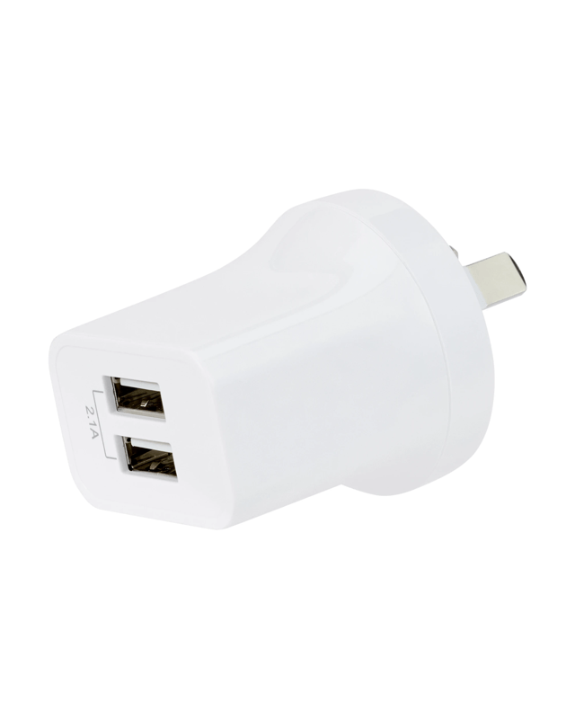 USB 2 Port Wall Charger - W